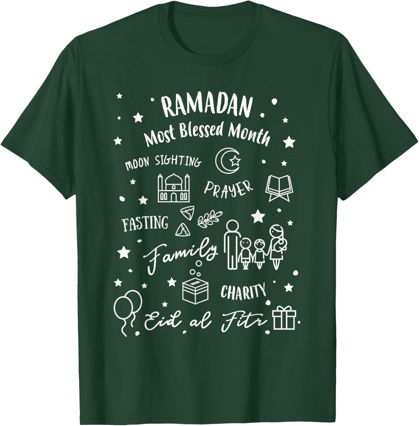 Ramadan Blessed Month Muslim Islamic Ramadhan Eid al Fitr T-Shirt - T-Shirt | Forest
