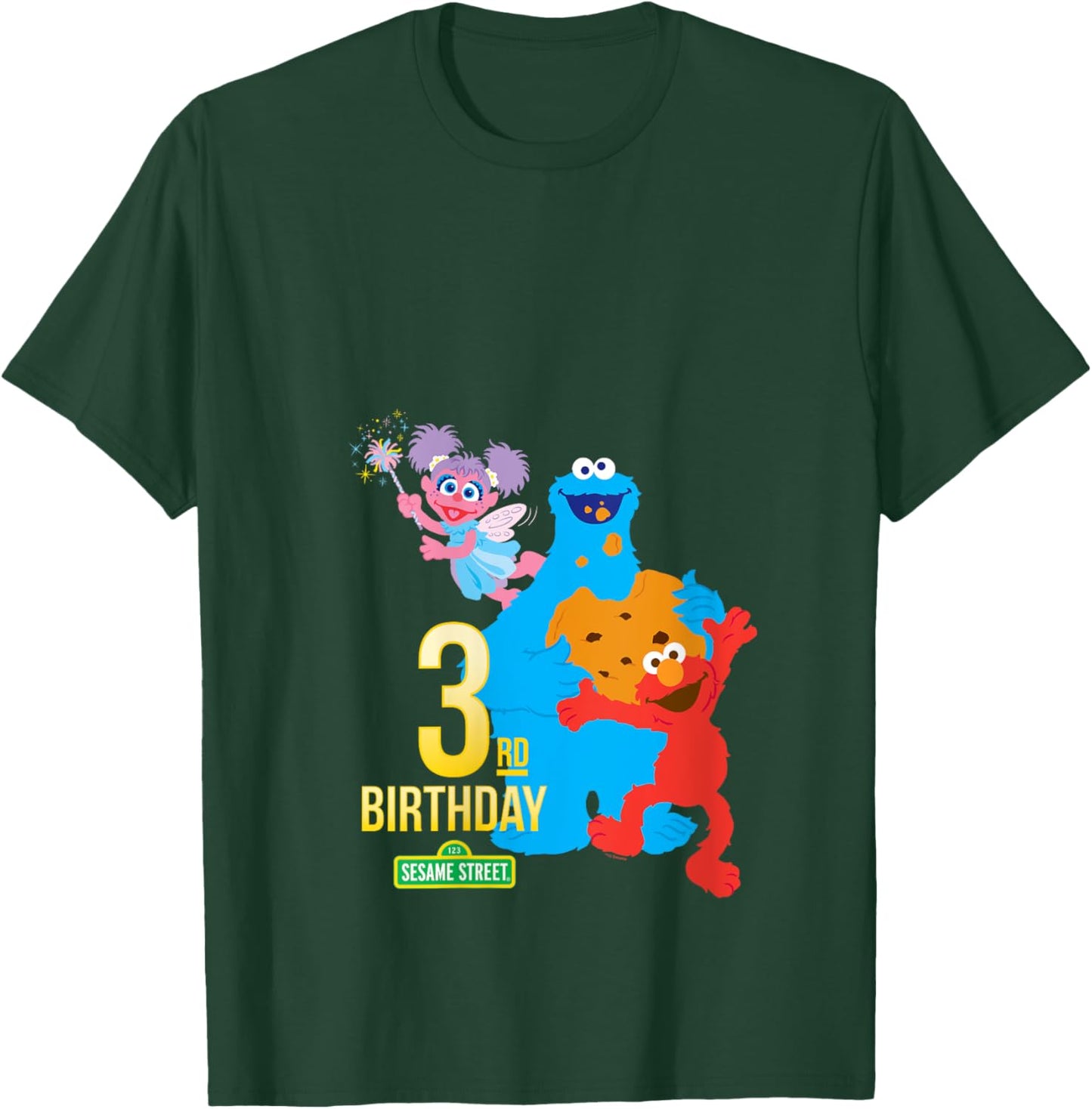 Sesame Street 3rd Birthday V-Neck T-Shirt - T-Shirt | Forest