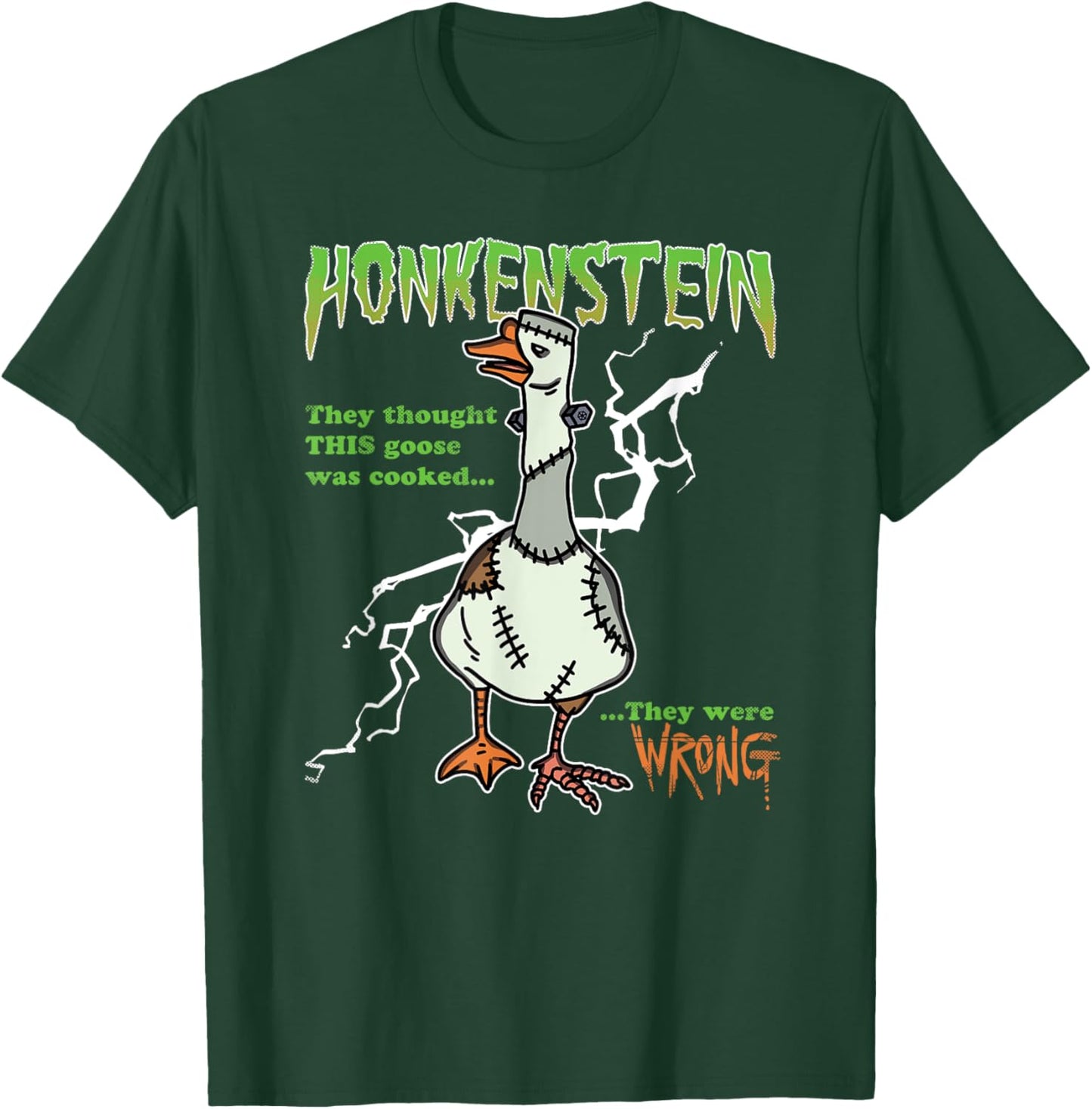 Honkenstein Funny Halloween Goose Meme Honkus Ponkus Parody T-Shirt - T-Shirt | Forest