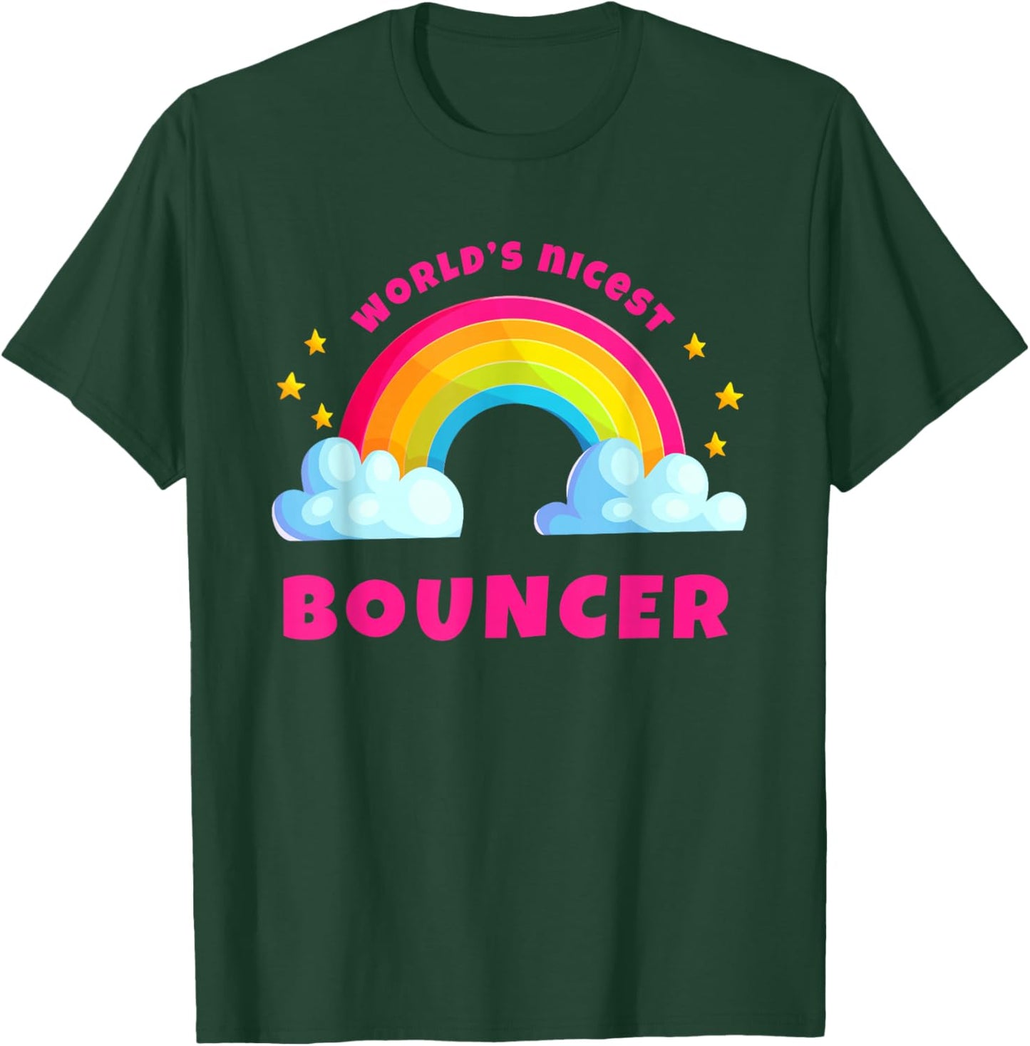 World's Nicest Bouncer Shirts | Sarcastic Retro Bouncer T-Shirt - T-Shirt | Forest