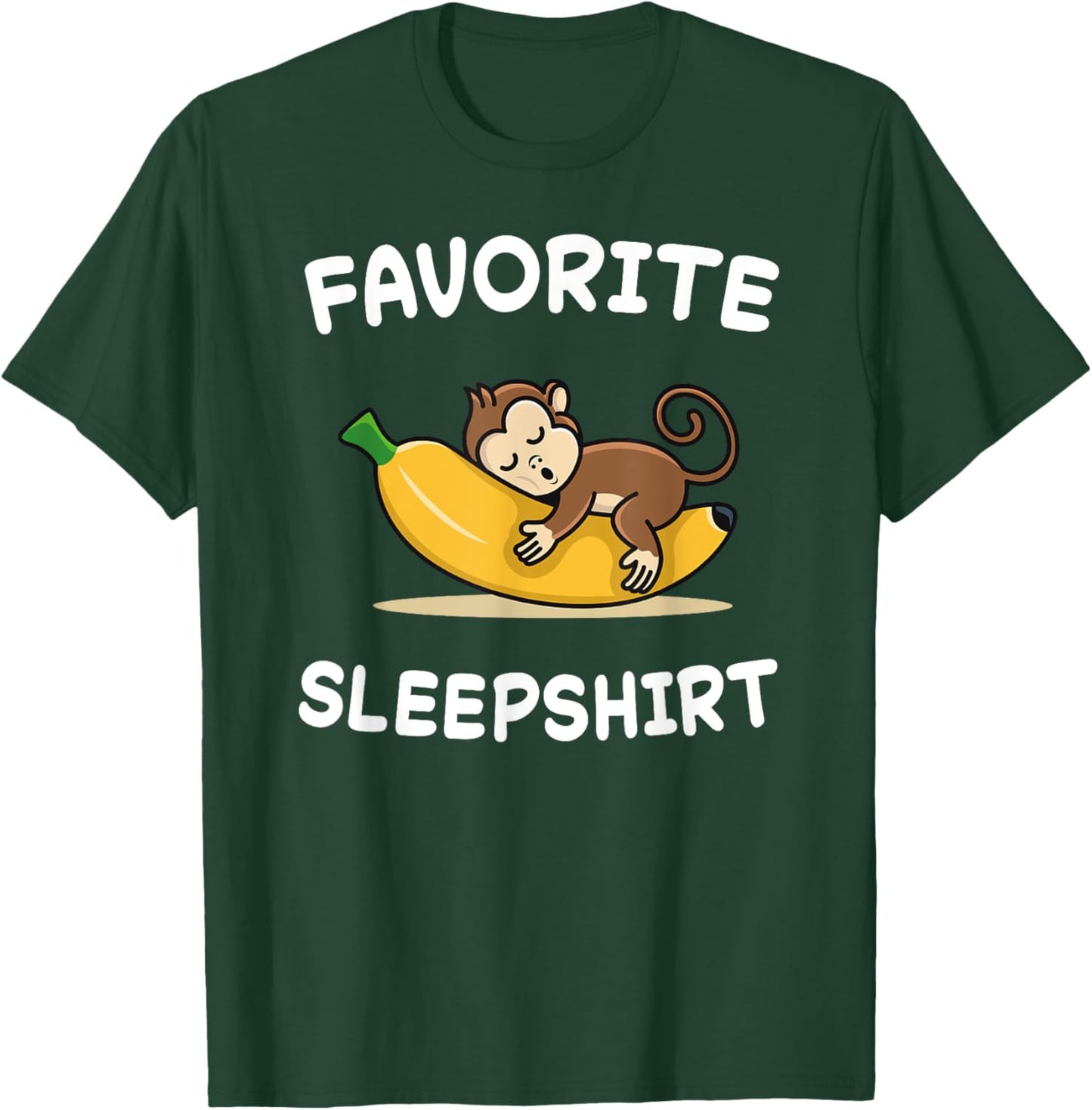 Monkey Monkeys Nap Sleeping Sleep Pajamas Pajama T-Shirt - T-Shirt | Forest