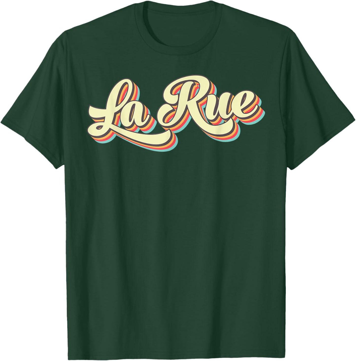 La Rue Retro Art Baseball Font Vintage T-Shirt - T-Shirt | Forest