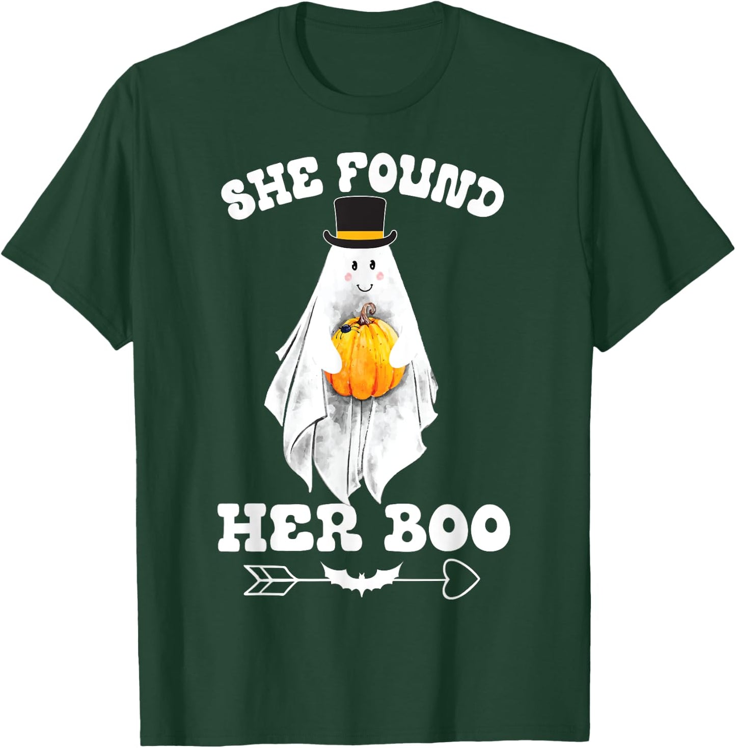 I Found My Boo She Found Her Boo Funny Couples Halloween T-Shirt - T-Shirt | Forest