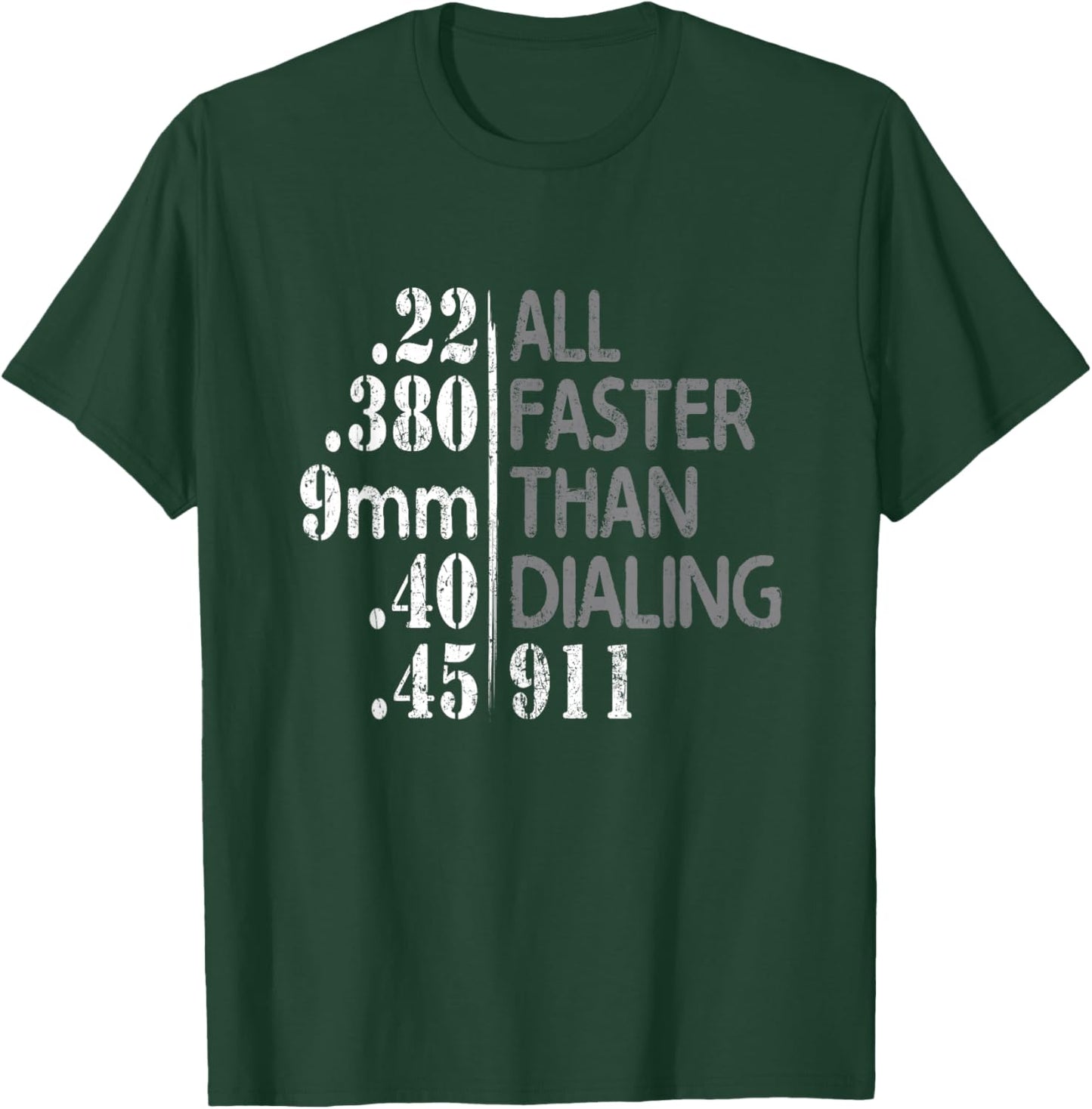 Shooter Cannon Rifle Bullet All faster than dialing 911 T-Shirt - T-Shirt | Forest