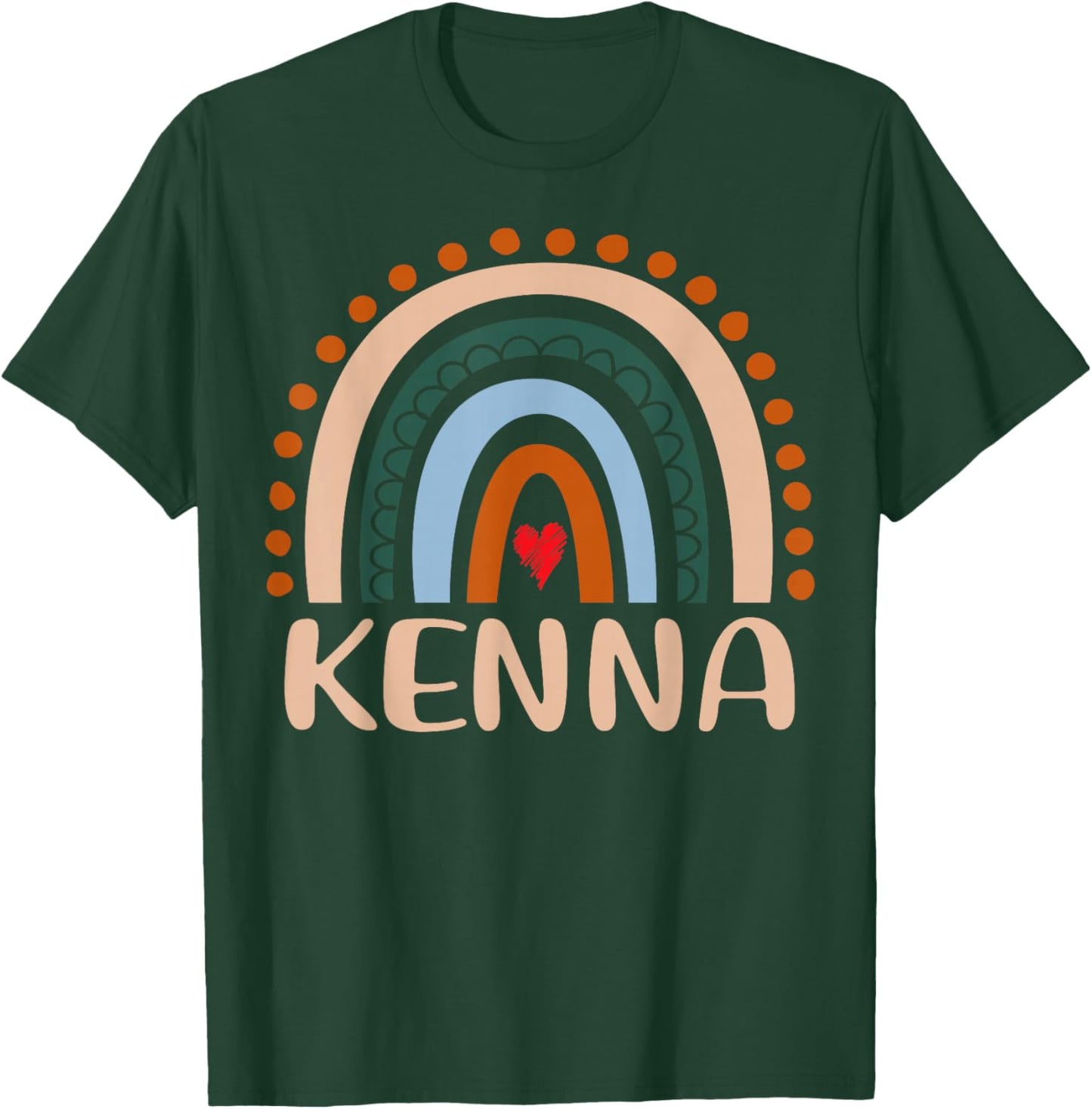 Kenna Name Personalized Funny Women Rainbow Kenna T-Shirt - T-Shirt | Forest