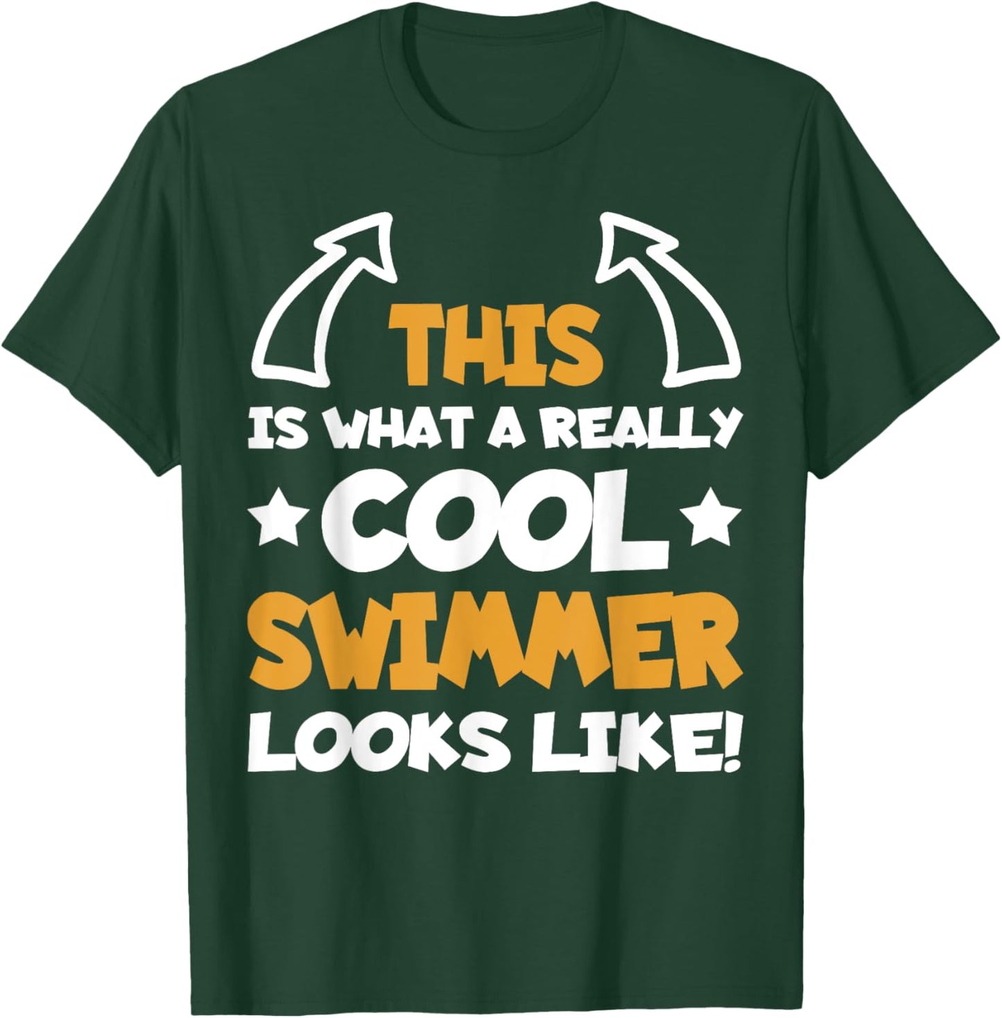 Cool Swimmer Funny Saying Swim Swimming Water Sports T-Shirt - T-Shirt | Forest