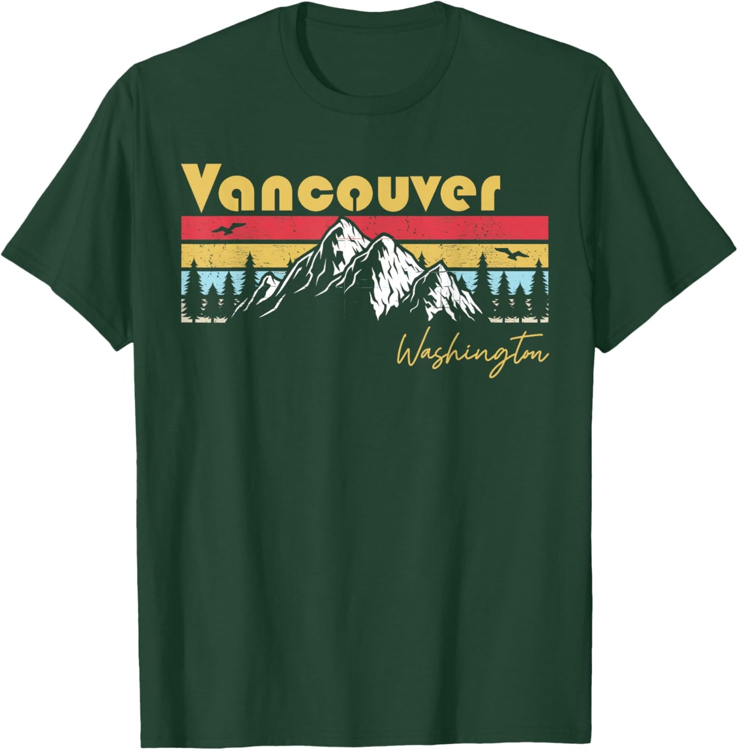 Vancouver Washington Roots Hometown Vintage Home State Pride T-Shirt - T-Shirt | Forest