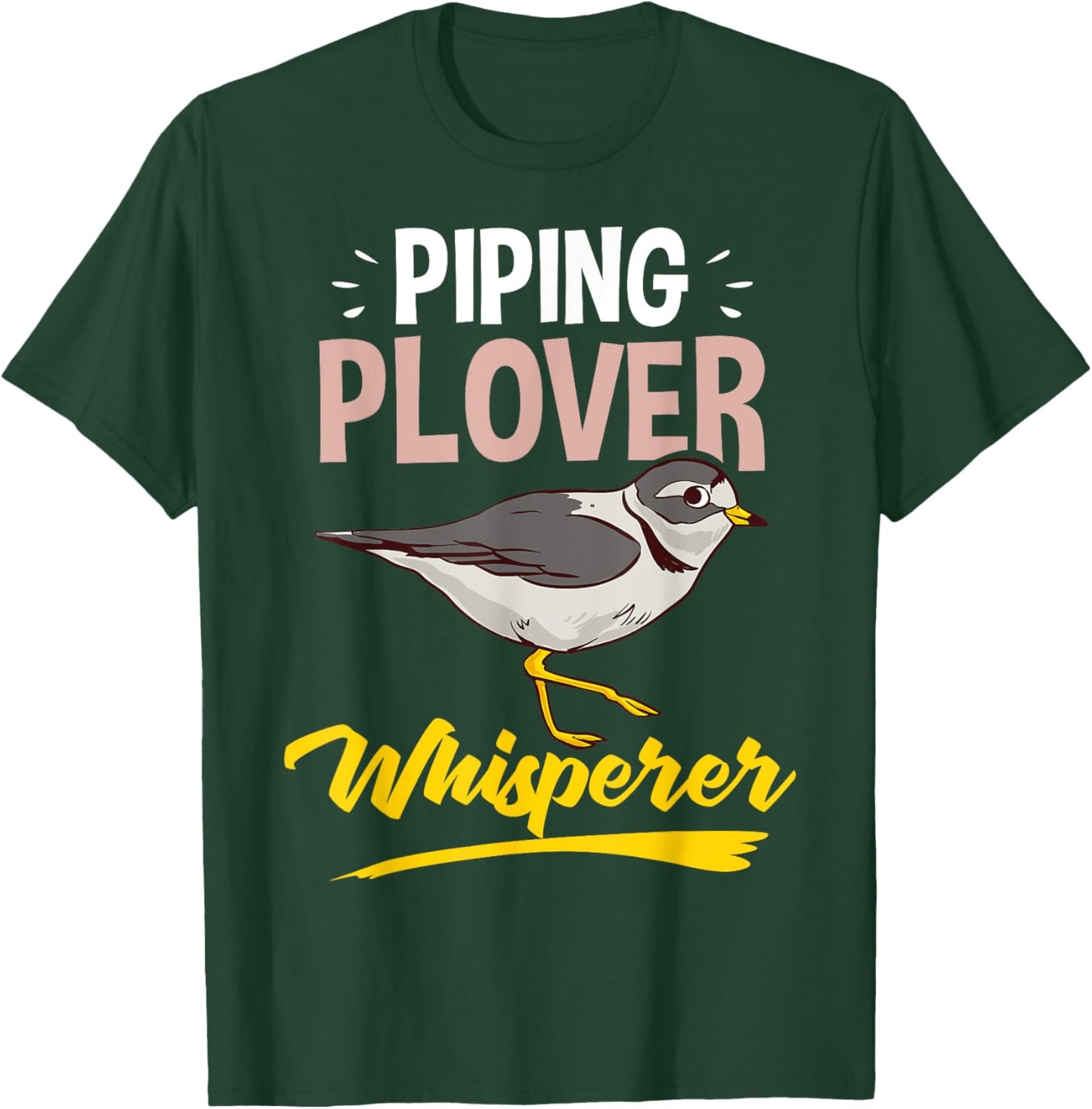 Piping Plover Bird Funny Cute Animal Watching T-Shirt - T-Shirt | Forest
