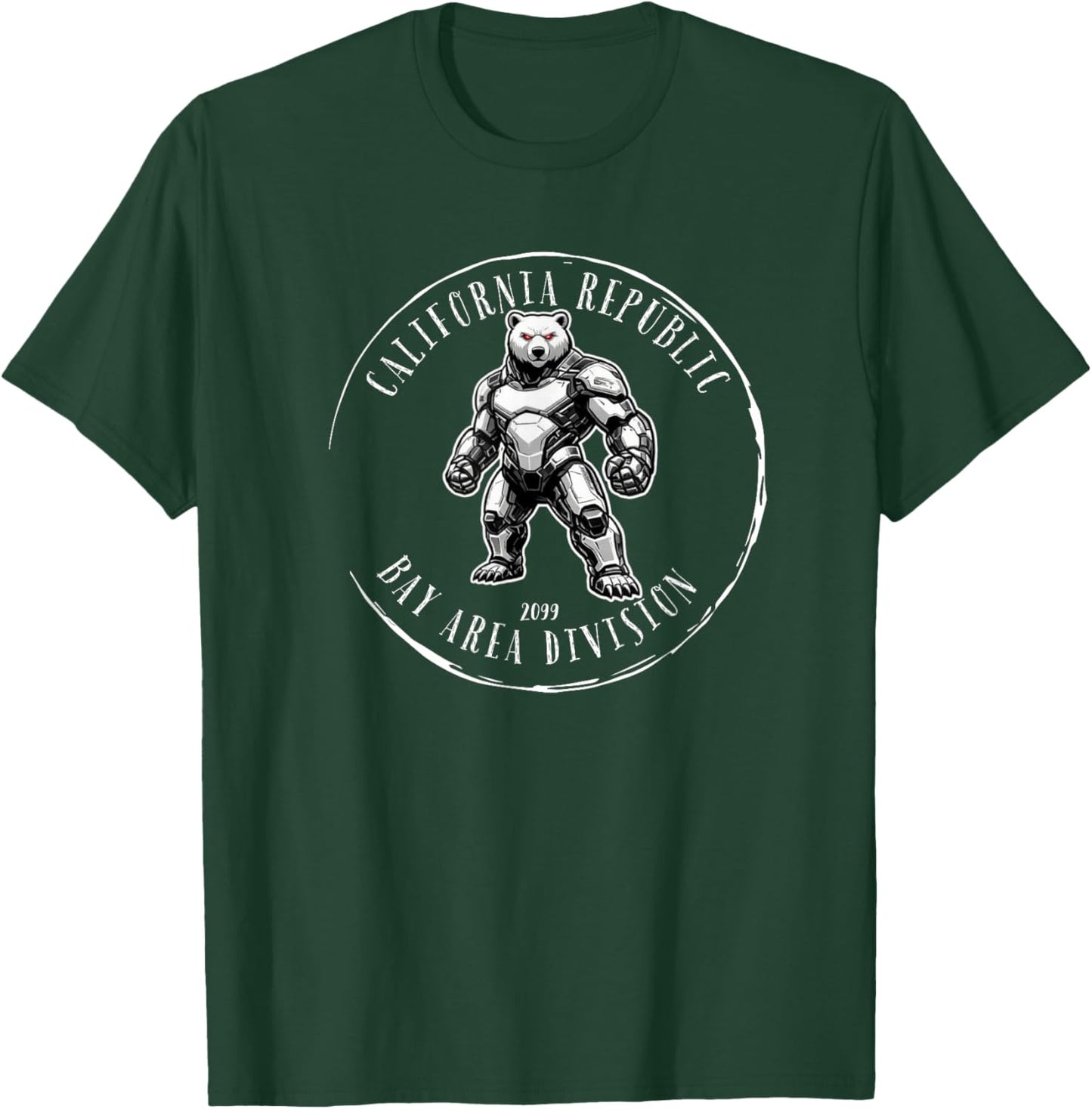 California Republic Bay Area Division 2099 Tactical Bear T-Shirt - T-Shirt | Forest