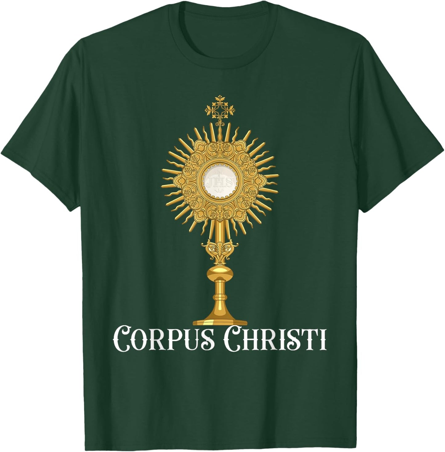 Eucharistic Adoration Traditional Latin Mass Catholic T-Shirt - T-Shirt | Forest