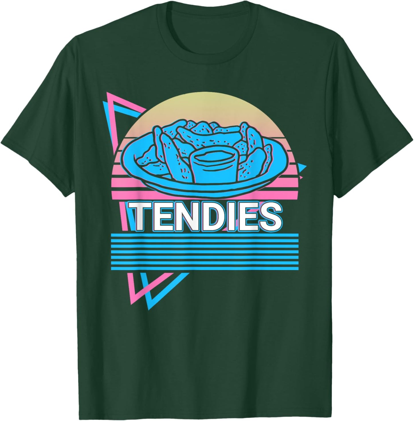 Tendies Chicken Tendies Retro T-Shirt - T-Shirt | Forest