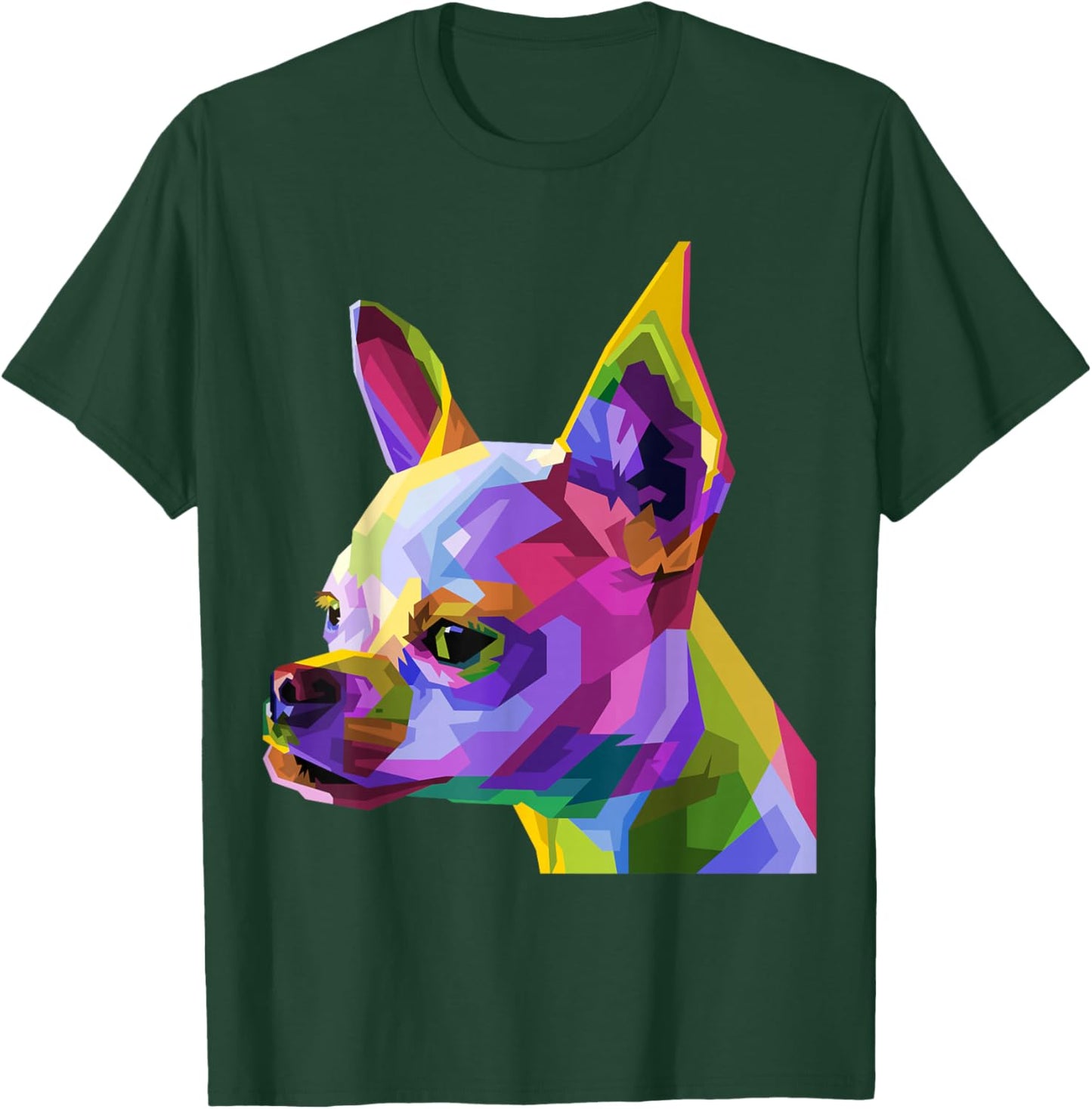 Chihuahua Pop Art Portrait Art for dog owners T-Shirt - T-Shirt | Forest