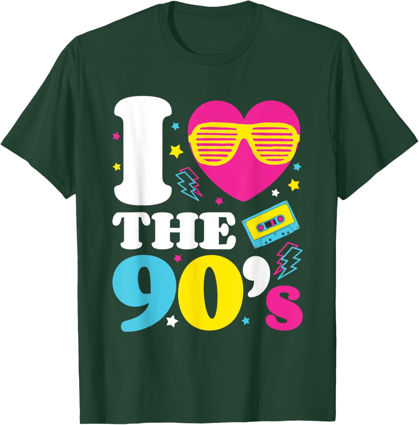 1990's 90s I Heart The Nineties T-Shirt - T-Shirt | Forest