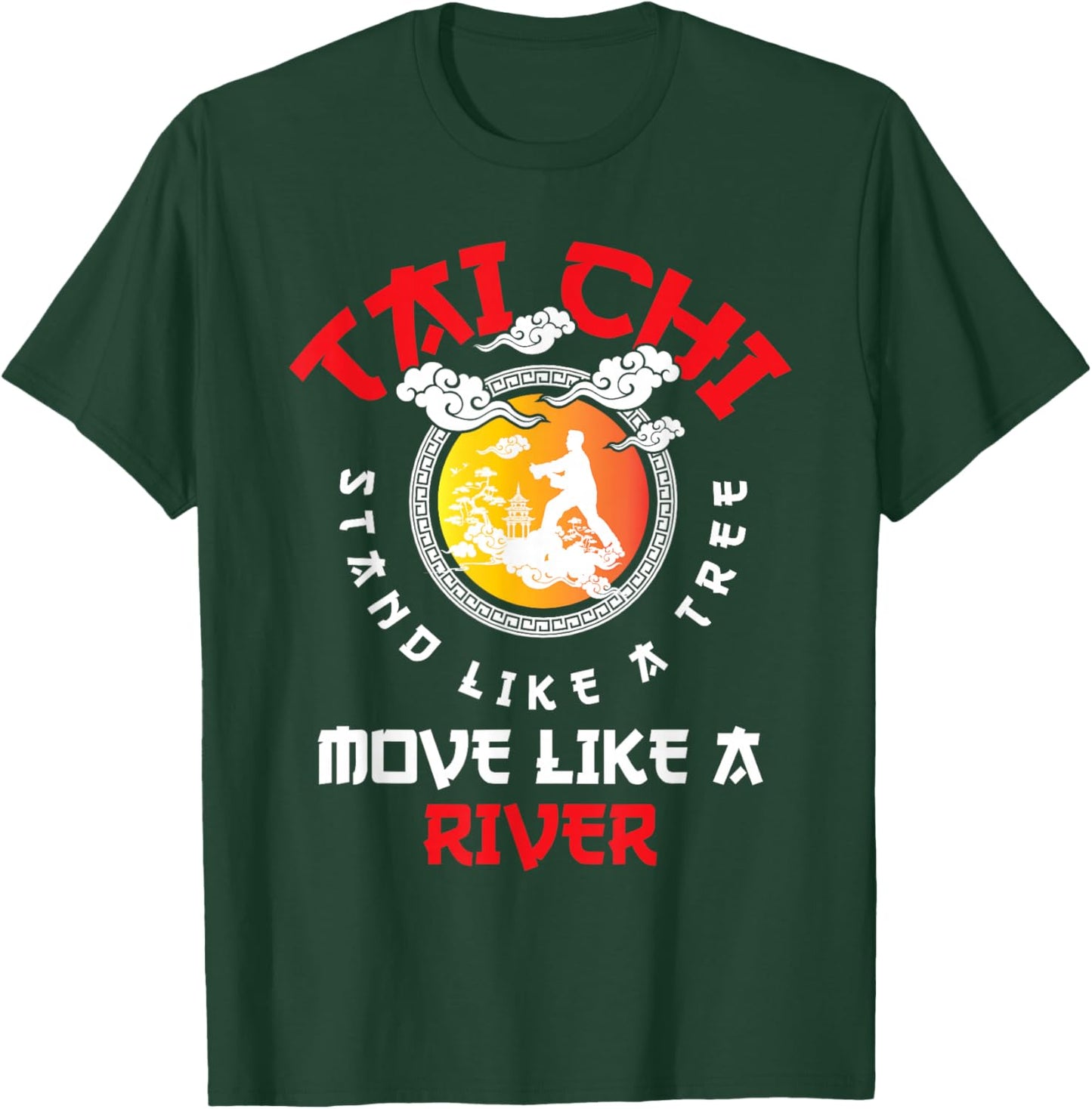 Tai Chi Stand Like A Tree - Mind Body Spiritual Meditation T-Shirt - T-Shirt | Forest