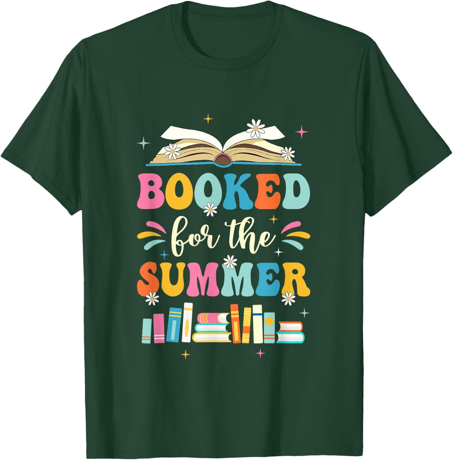 Booked For The Summer Reading Librarian Last Day Of School T-Shirt - T-Shirt | Forest