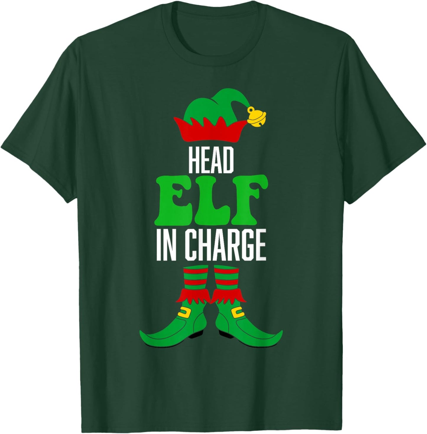 Head Elf in Charge T-Shirt - T-Shirt | Forest