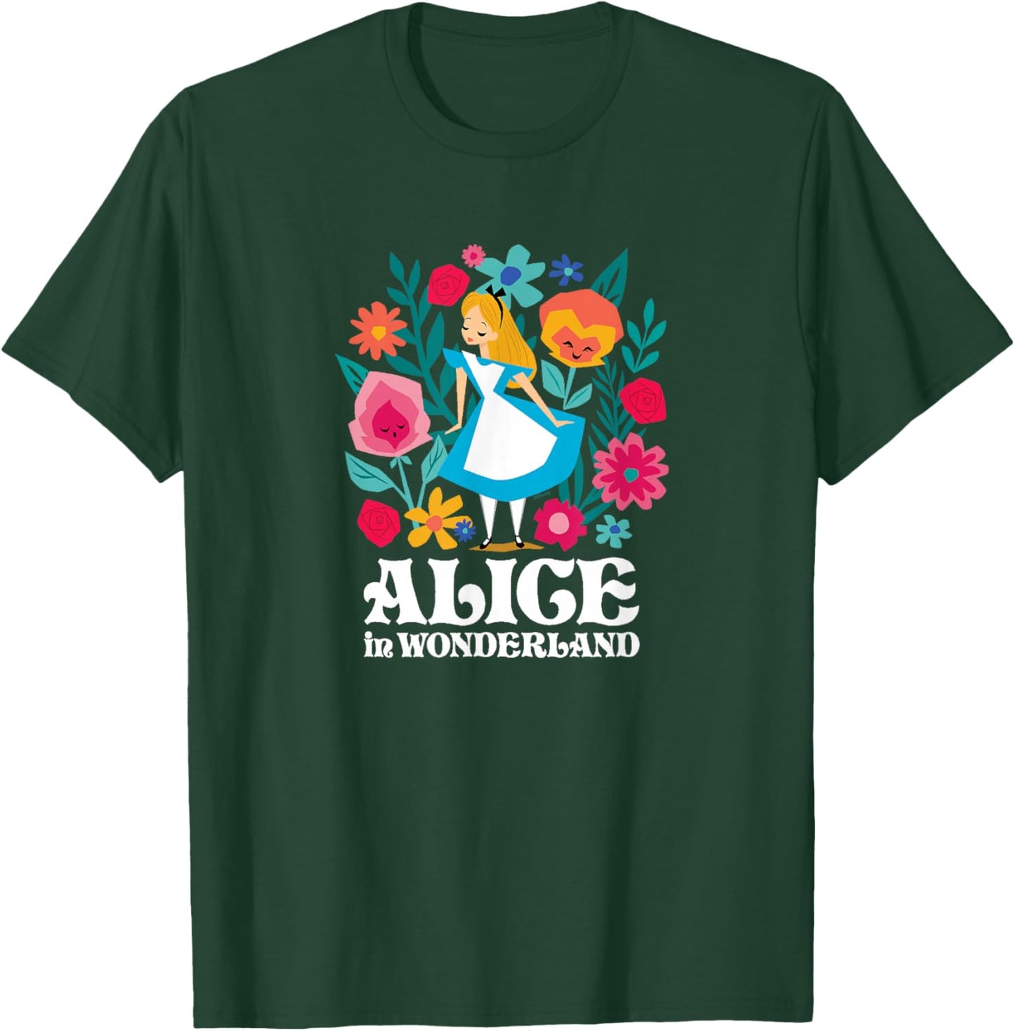 Alice In Wonderland - Flower Forest T-Shirt - T-Shirt | Forest