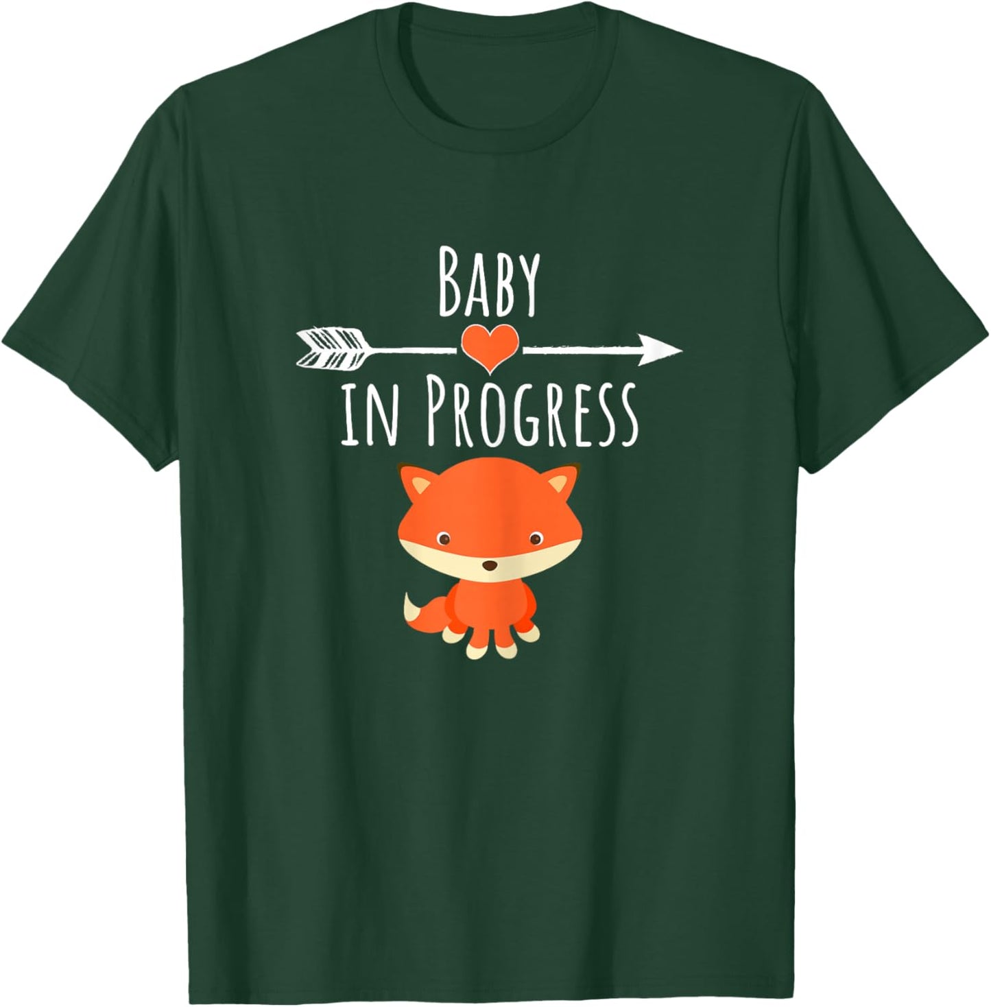 Pregnancy Fox Shirt for Pregnant Women with Baby Belly T-Shirt - T-Shirt | Forest