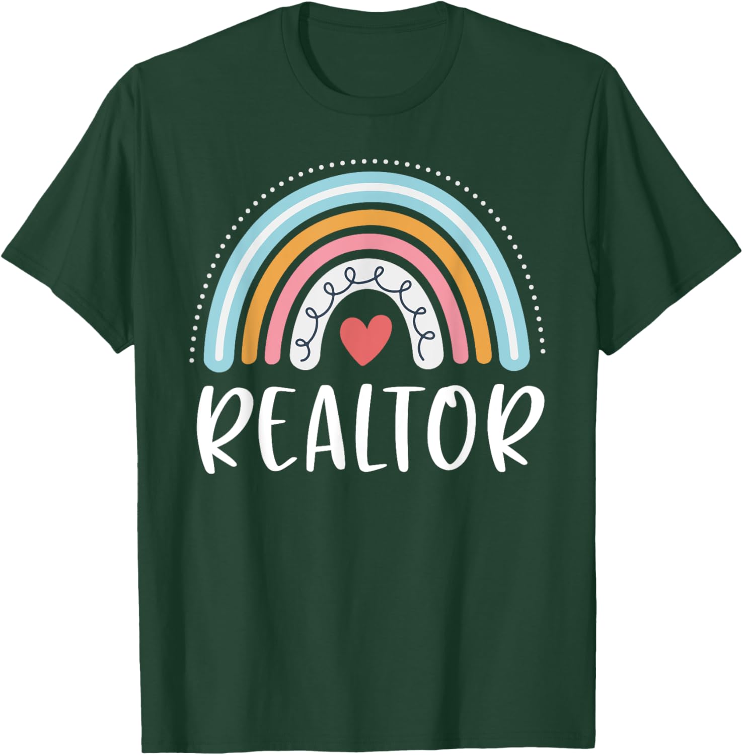 Realtor Gifts Funny Real Estate Agent Rainbow T-Shirt - T-Shirt | Forest