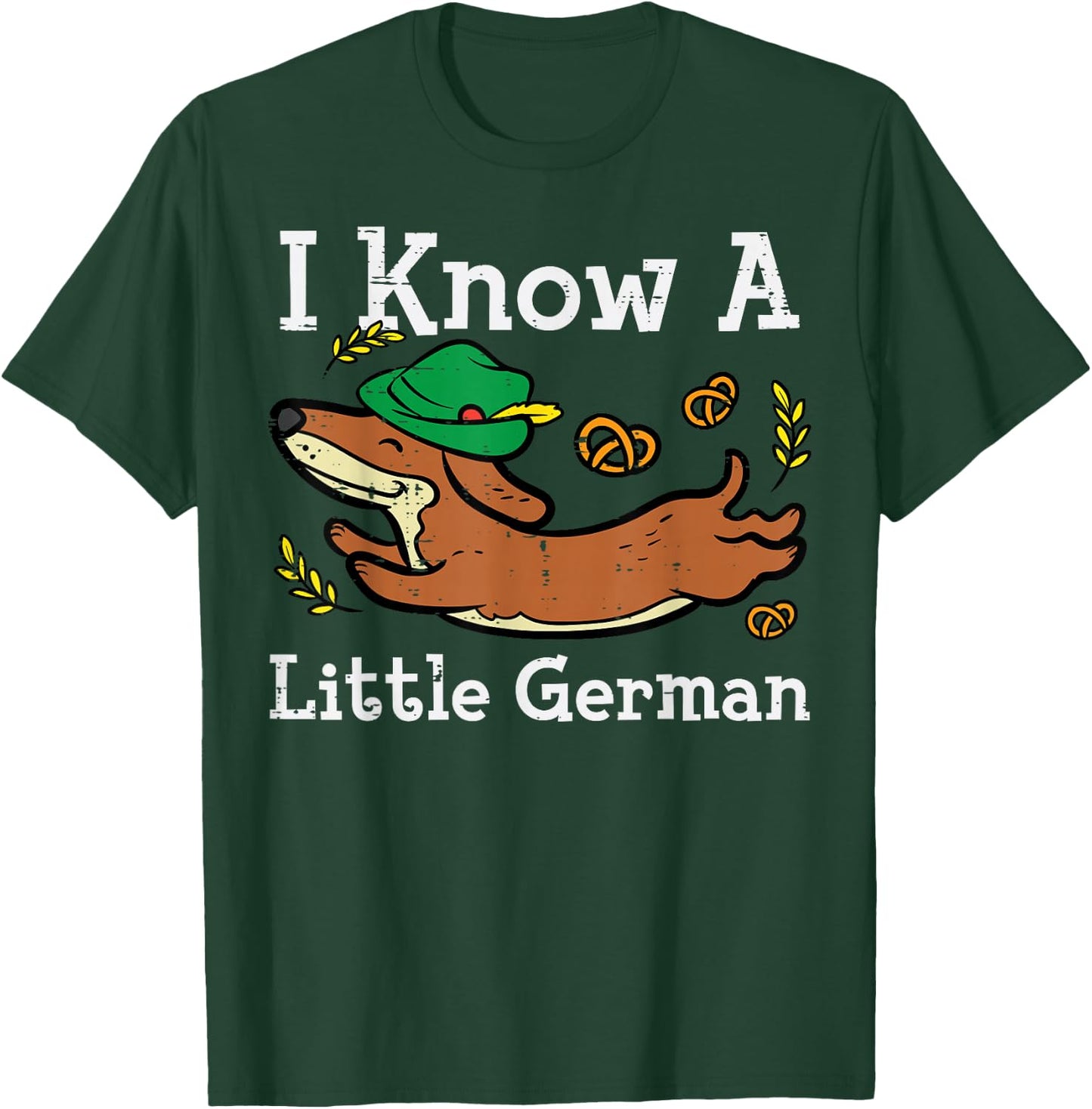 Oktoberfest Dachshund I Know Little German Dog Women Kid Men T-Shirt - T-Shirt | Forest