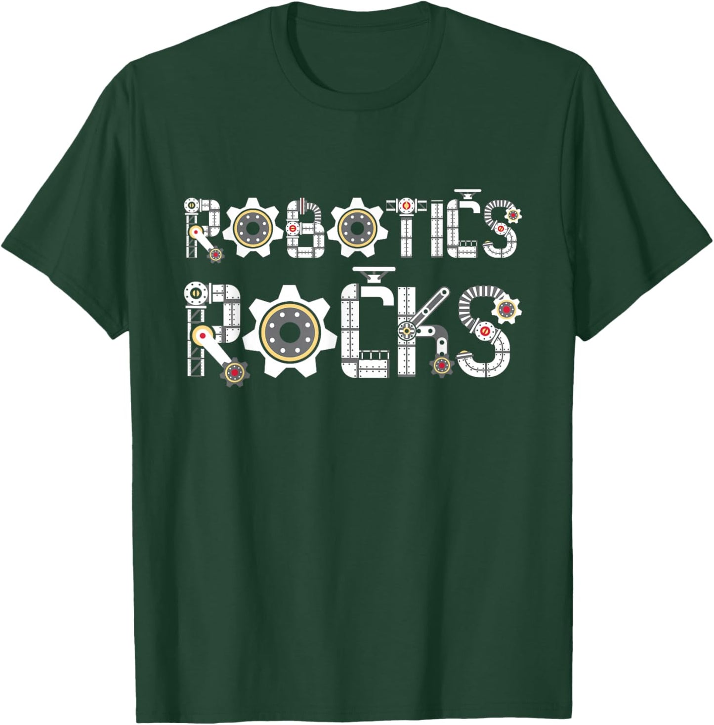 Funny Robotics Shirts Robotics Rocks - Cyborg Engineer Engineering Robot Builder Black T-Shirt - T-Shirt | Forest