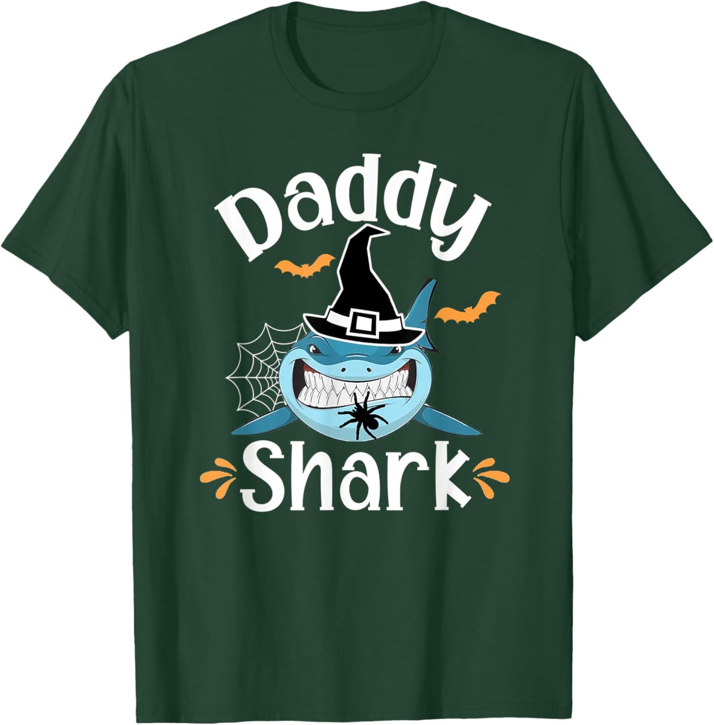 Daddy Shark Funny Halloween Daddy Announcement T-Shirt - T-Shirt | Forest