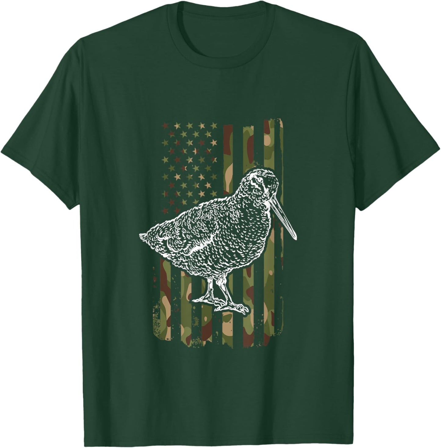 American Woodcock Camo Bogsucker Woodcock Hunting Season T-Shirt - T-Shirt | Forest
