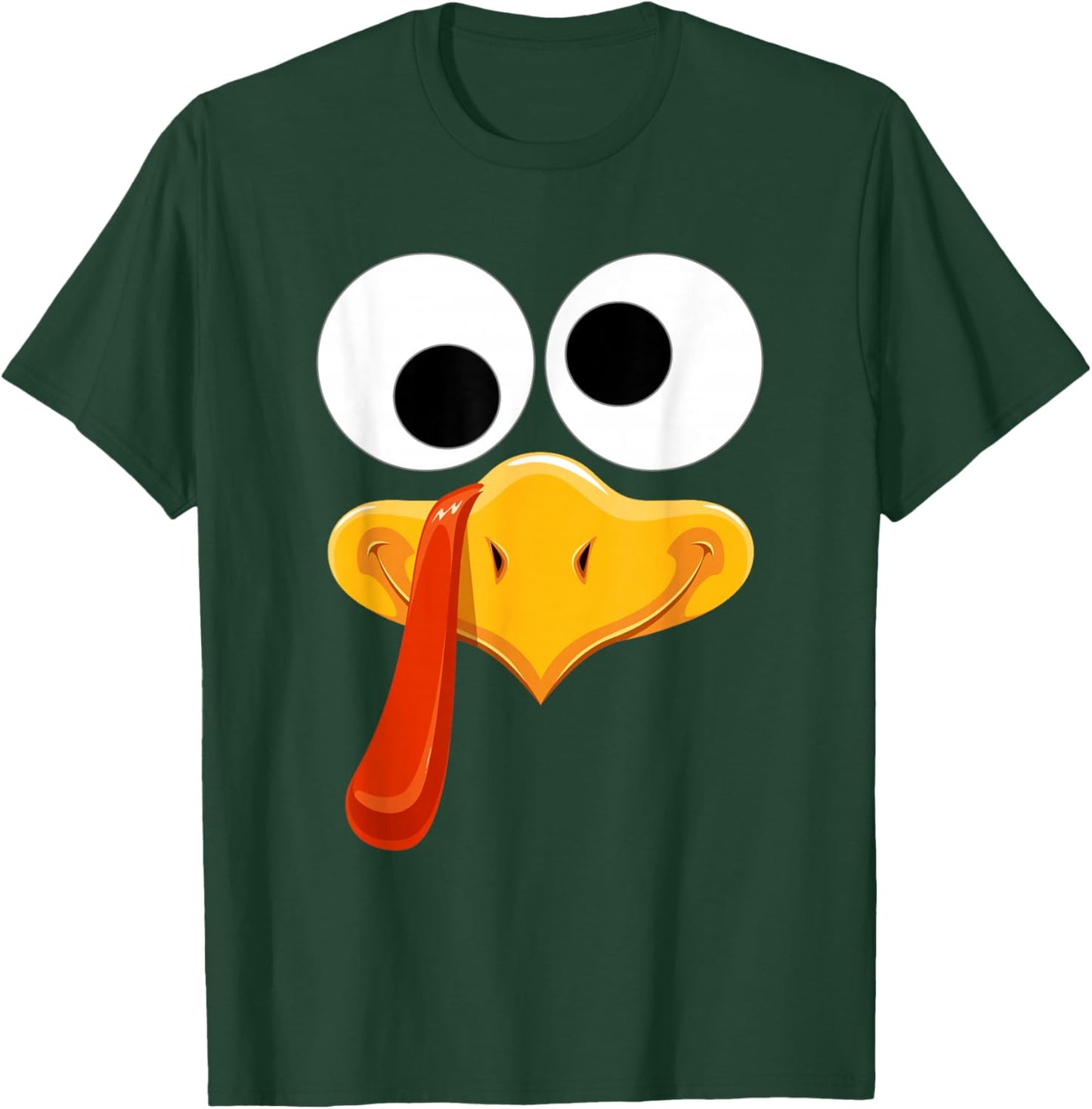 Turkey Face Thanksgiving Costume Family Outfits Matching Fun T-Shirt - T-Shirt | Forest