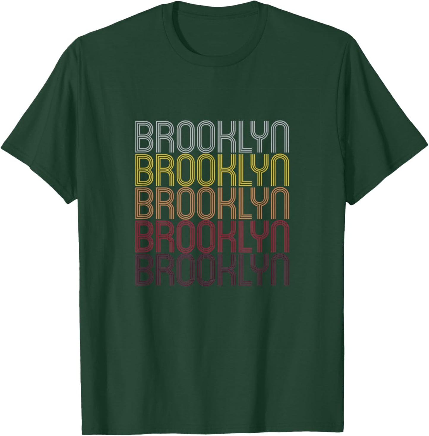 Brooklyn Personalized First Name Surname T-Shirt - T-Shirt | Forest