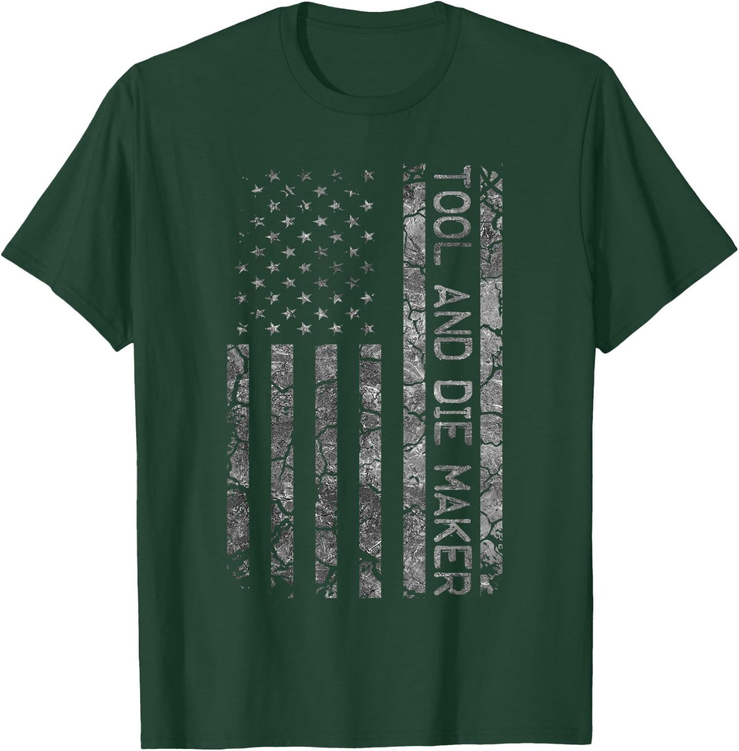 American Flag Job Title Worker Funny Tool And Die Maker Men T-Shirt - T-Shirt | Forest