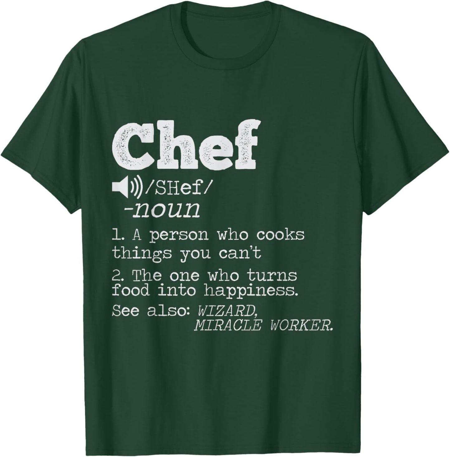 Chef Definition Line Cooking Cooking Cook Sayings Cook T-Shirt - T-Shirt | Forest