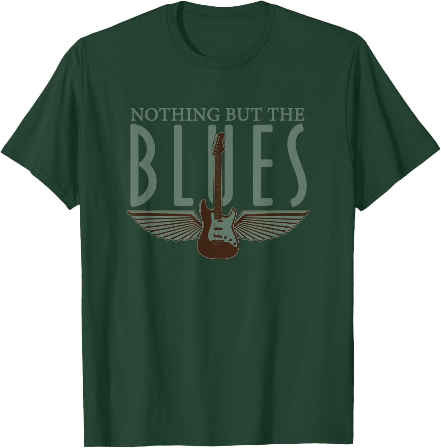 Guitarist Musician Blues Guitar Vintage Blues Music Lover T-Shirt - T-Shirt | Forest
