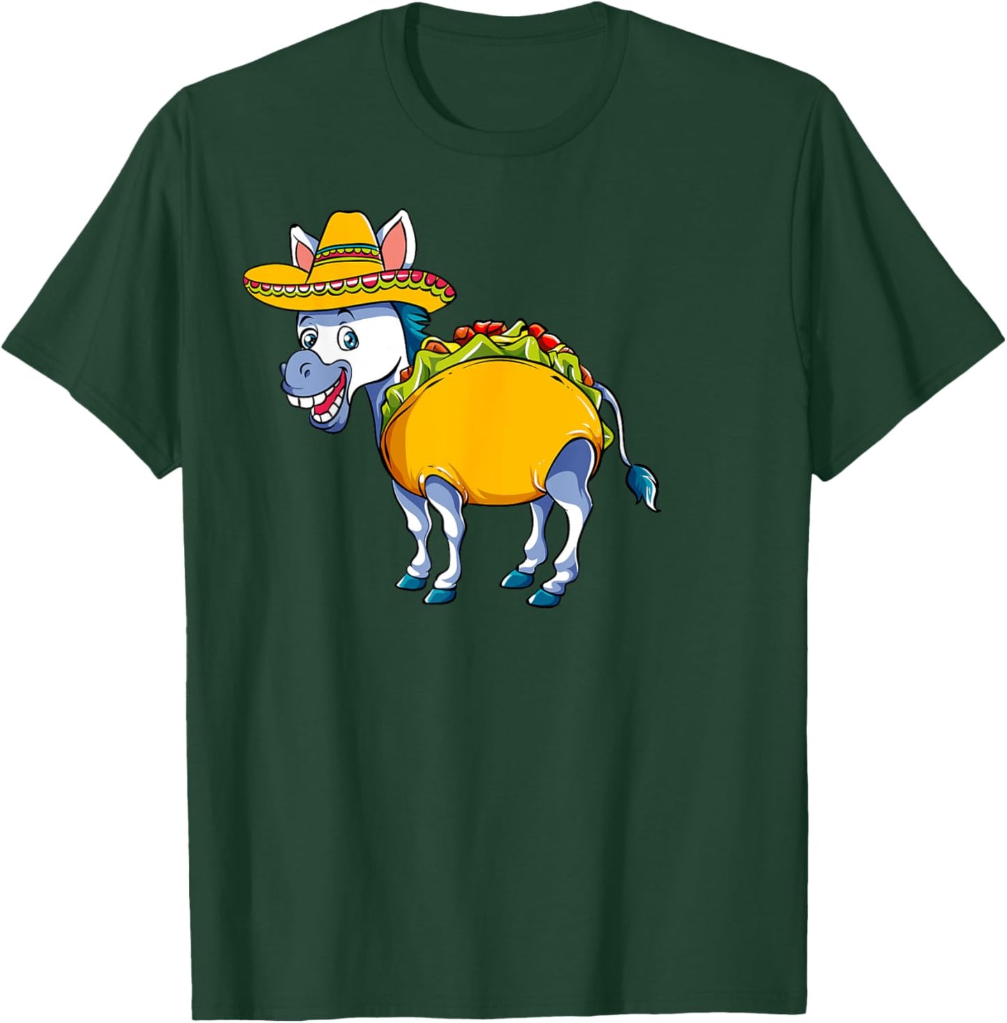Donkey Taco Hilarious Burro Design for Cinco de Mayo T-Shirt - T-Shirt | Forest