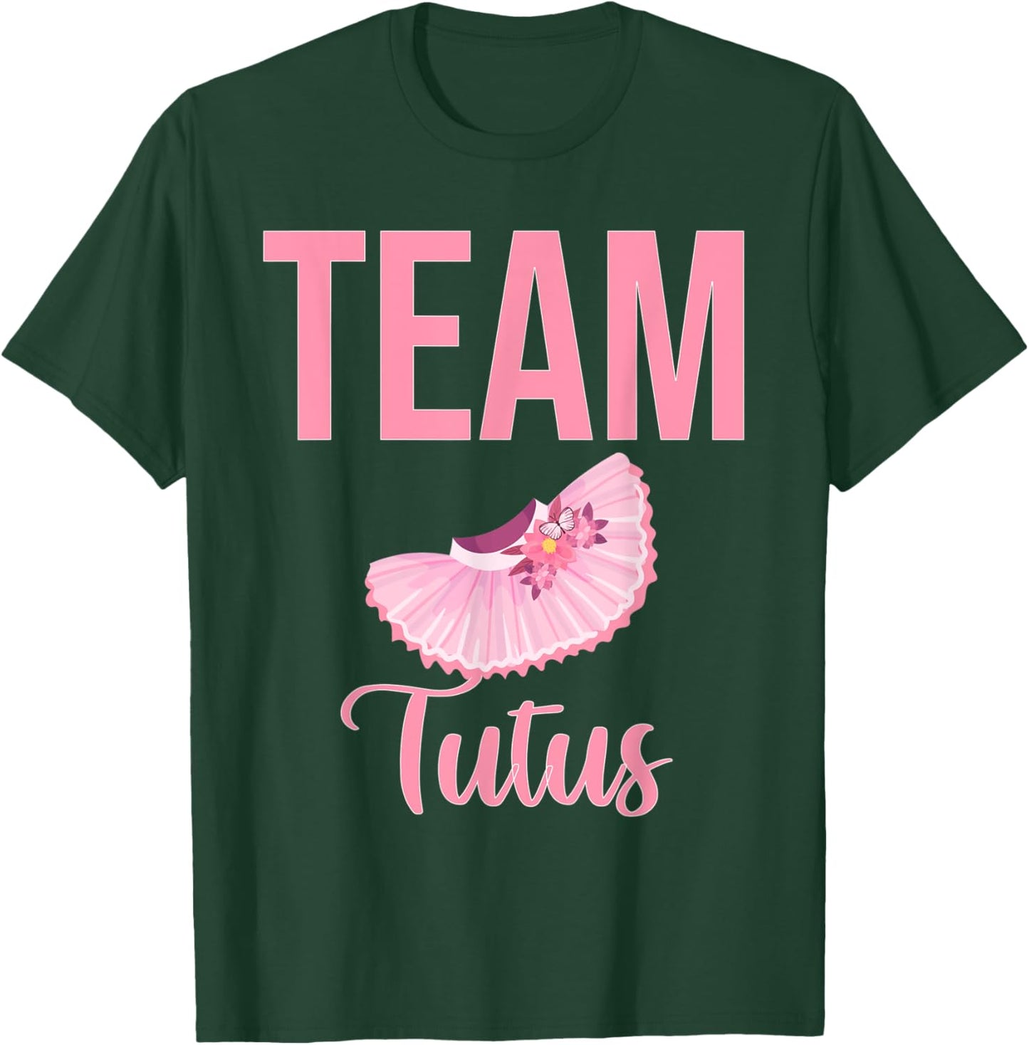 Cute Team Tutus gender reveal for mom and dad T-Shirt - T-Shirt | Forest