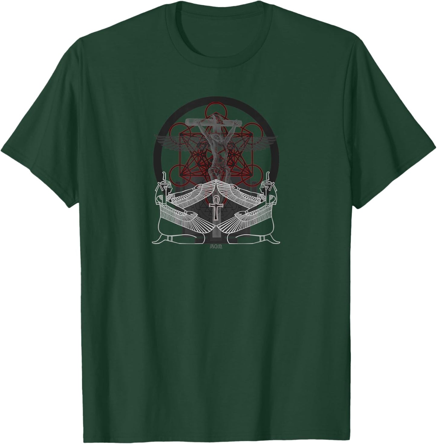 Ancient Egyptian Gnostic Christ Esoteric Sacred Geometry T-Shirt - T-Shirt | Forest