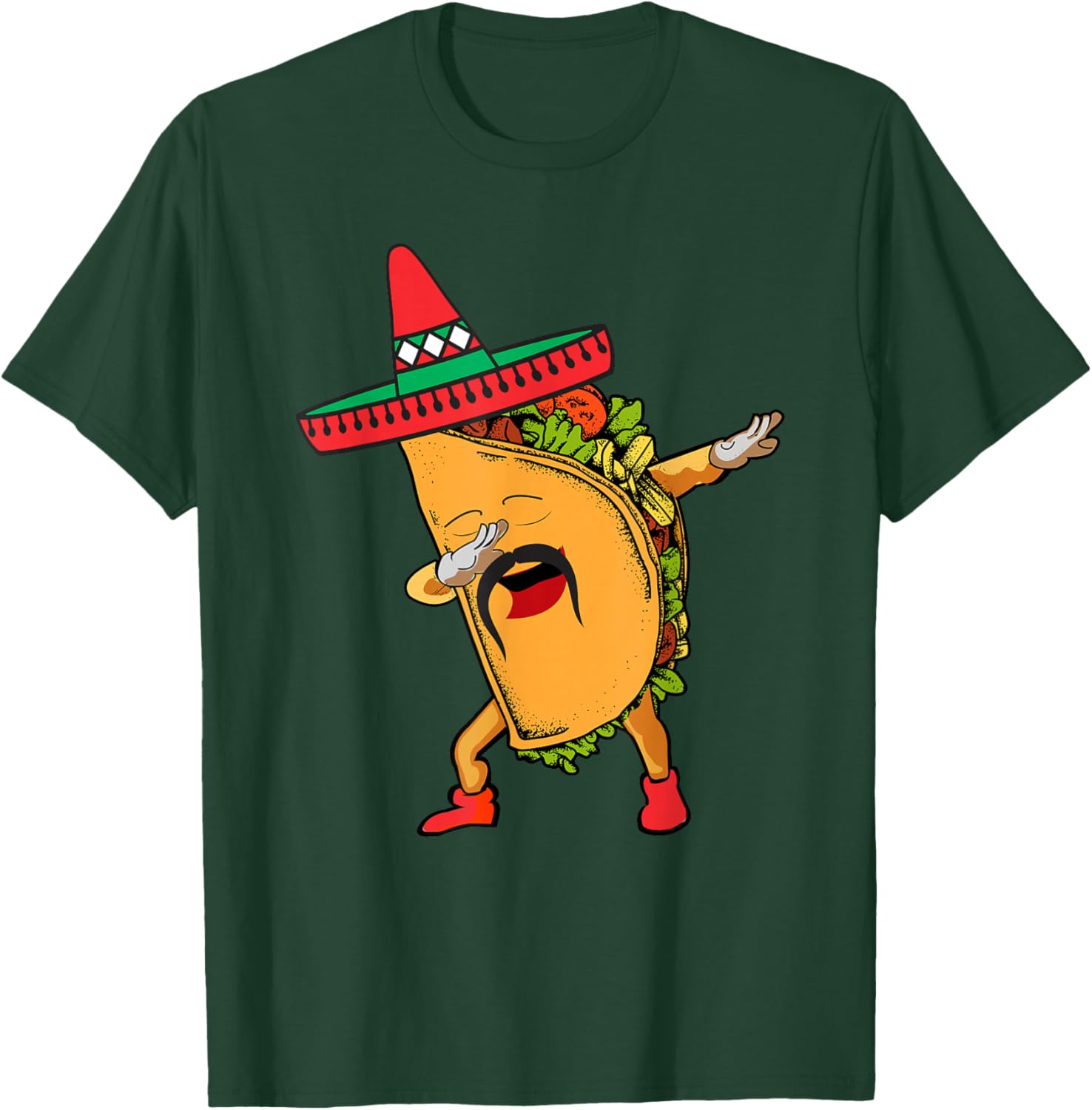 Cinco de Mayo Dabbing Taco Mexican Sombrero Hat Dab Boys Men T-Shirt - T-Shirt | Forest