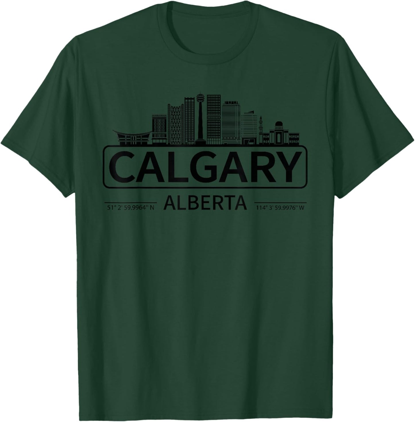 Calgary Alberta Skyline, Travel to Calgary T-Shirt - T-Shirt | Forest