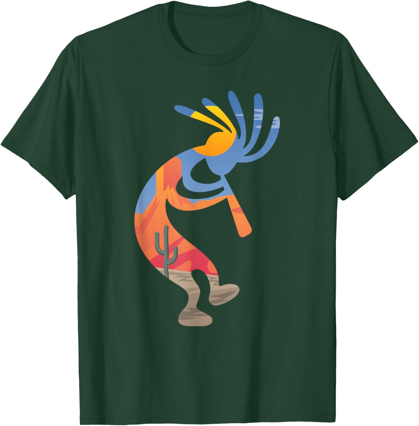 Dancing Southwestern USA Kokopelli Symbol T-Shirt - T-Shirt | Forest