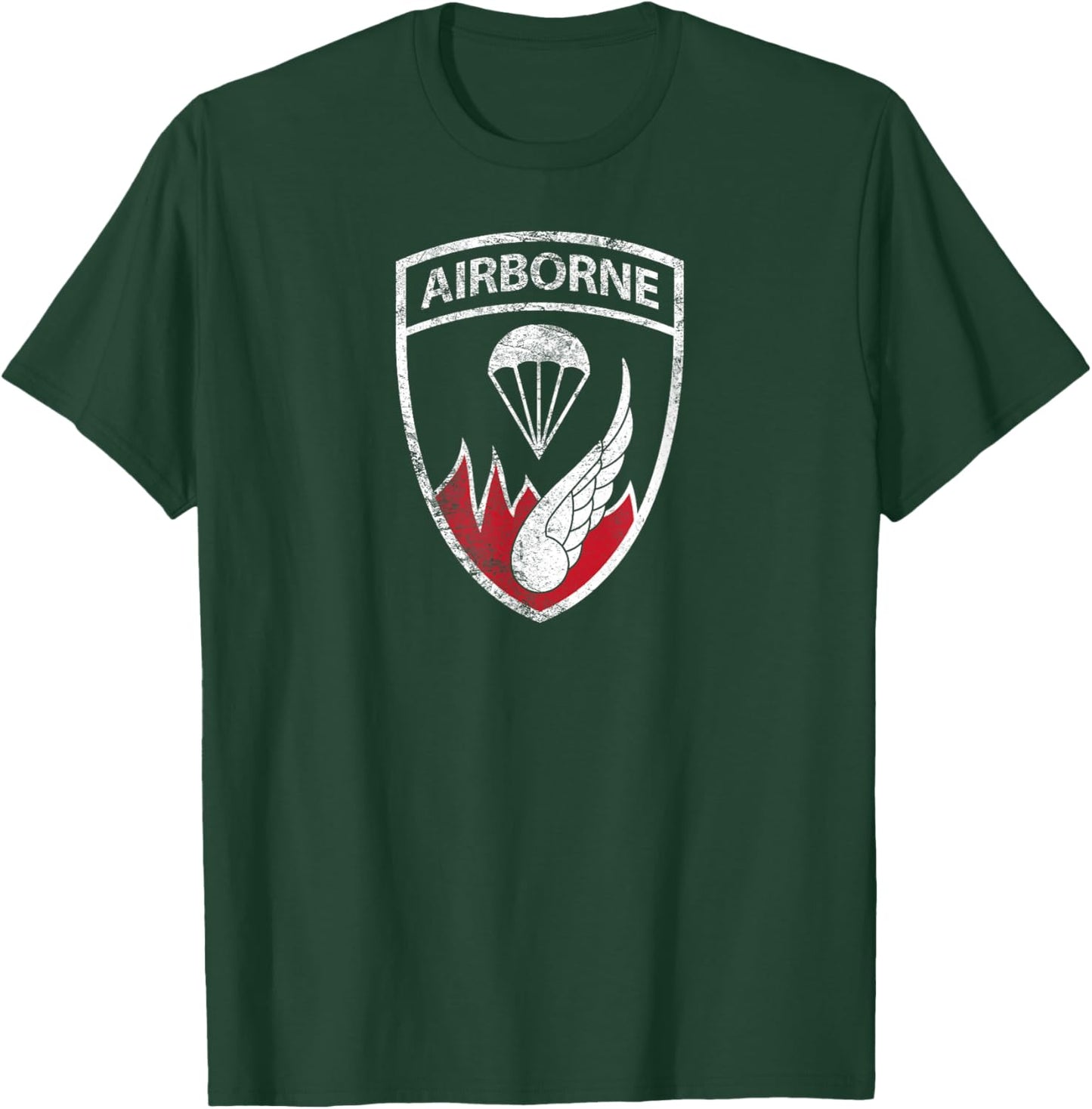 American Marauder: 187th Rakkasan Distressed Insignia T-Shirt - T-Shirt | Forest