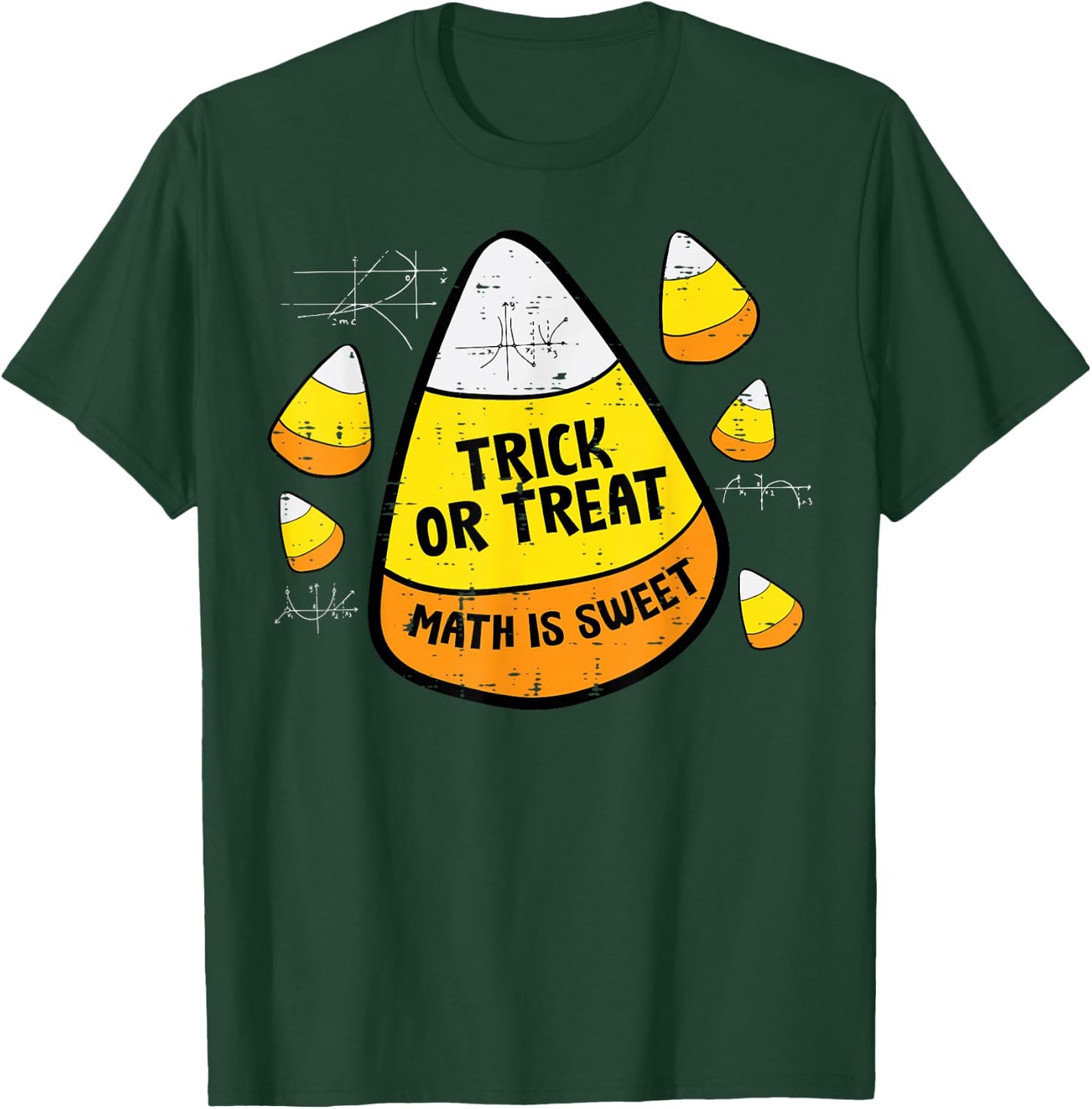 Halloween Candy Corn Math Sweet Trick Treat Men Women Kids T-Shirt - T-Shirt | Forest