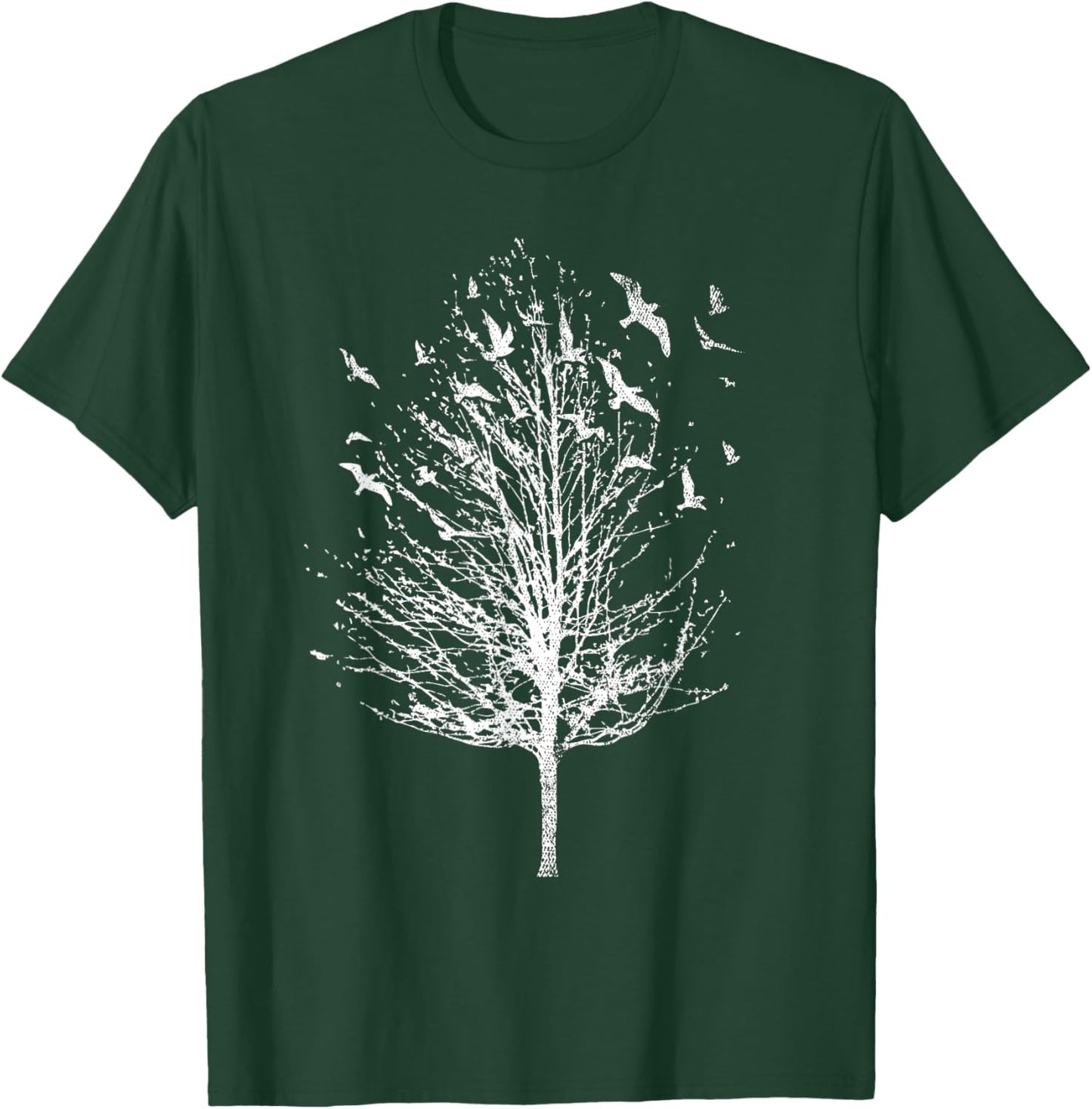 Forest Tree Flock Of Birds Outdoor Wildlife Nature T-Shirt - T-Shirt | Forest