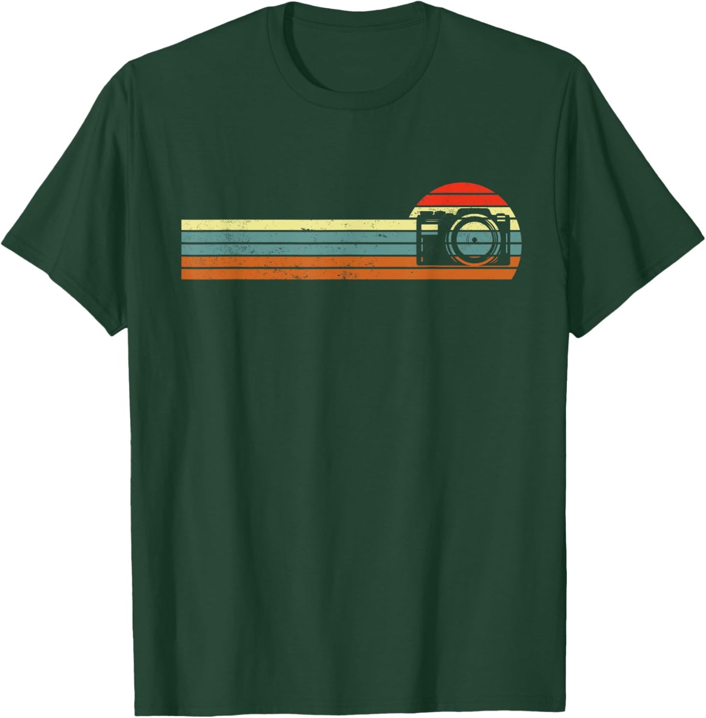 Retro Photographer Camera Funny Journal Photography T-Shirt - T-Shirt | Forest