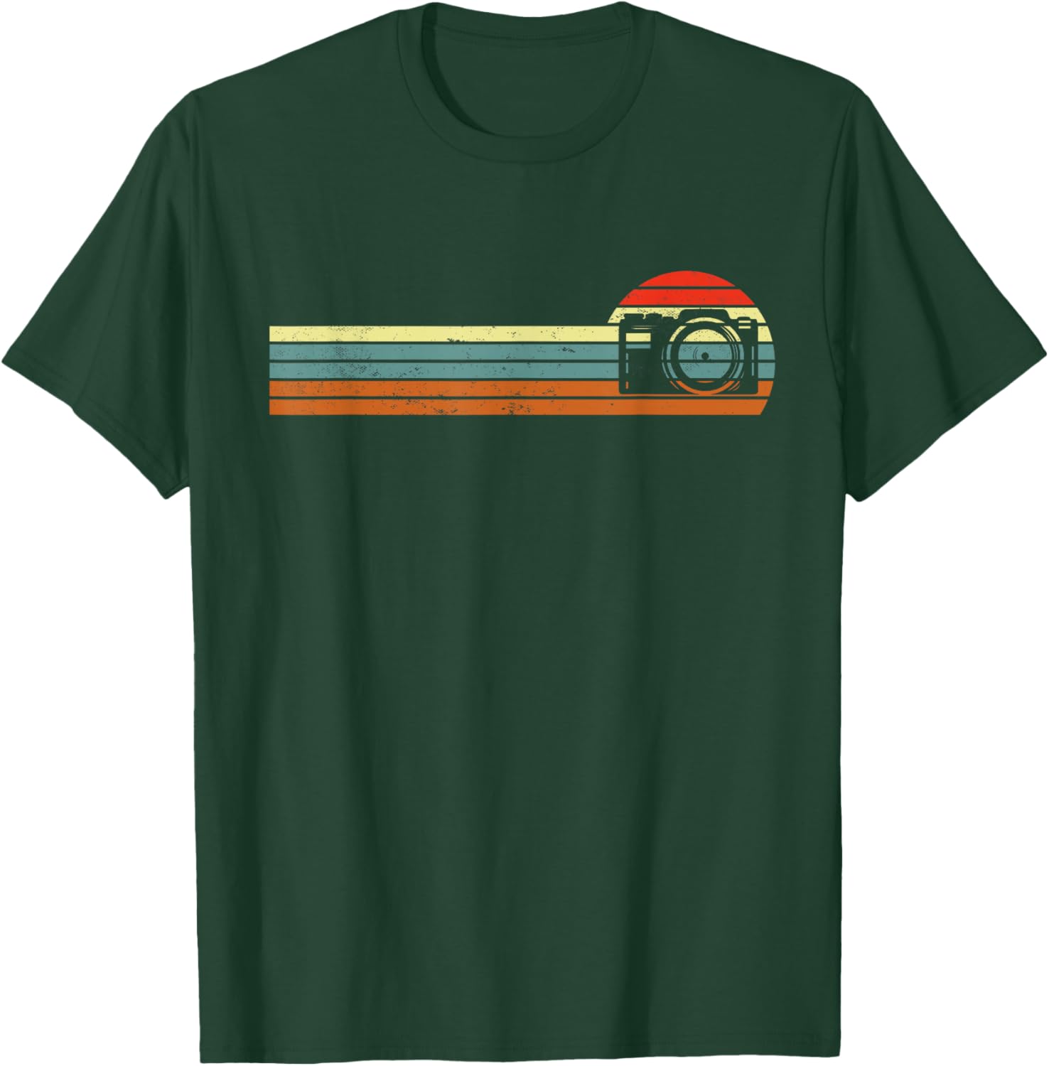 Retro Photographer Camera Funny Journal Photography T-Shirt - T-Shirt | Forest