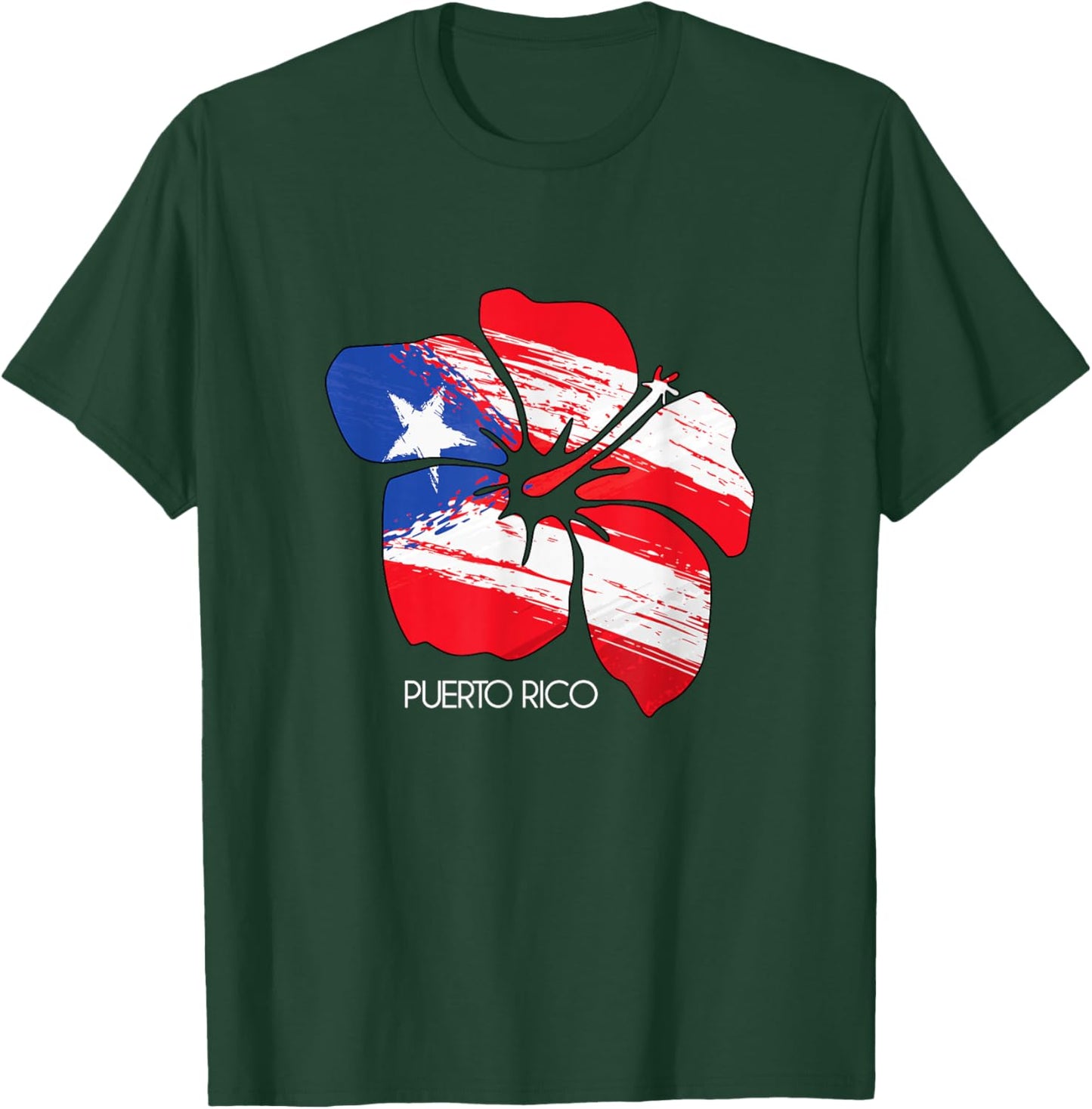 Puerto Rico Culture Roots Amapola Boricua Flag T-Shirt - T-Shirt | Forest