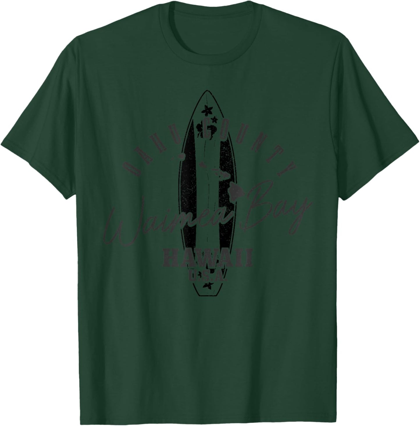 Waimea Bay Oahu Hawaii Surf Hawaiian Surfer T-Shirt - T-Shirt | Forest