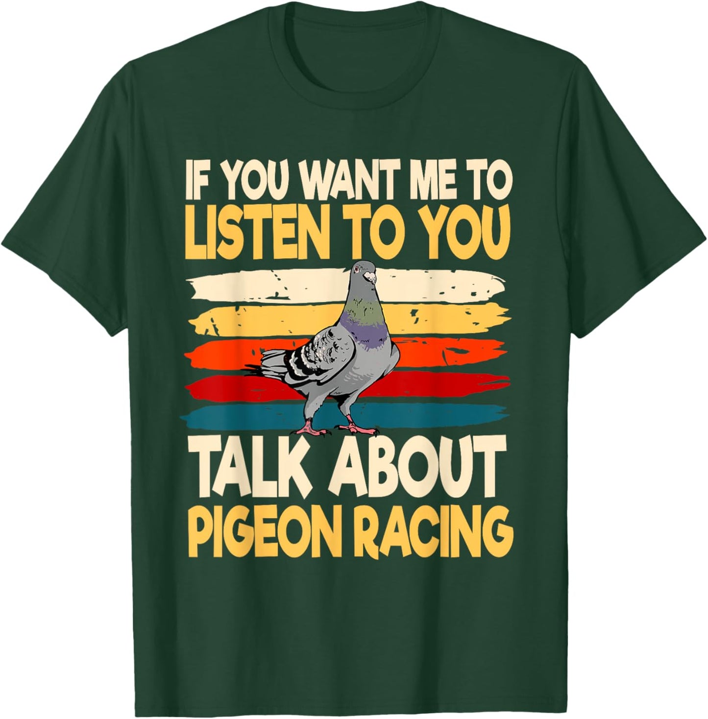 Pigeon Racing Breeder Retro Vintage T-Shirt - T-Shirt | Forest
