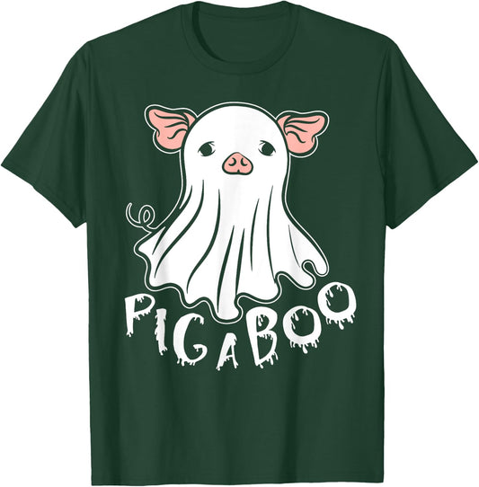 Ghost Pig Costume Pig A Boo Farmer Animal Halloween Costume T-Shirt - T-Shirt | Forest