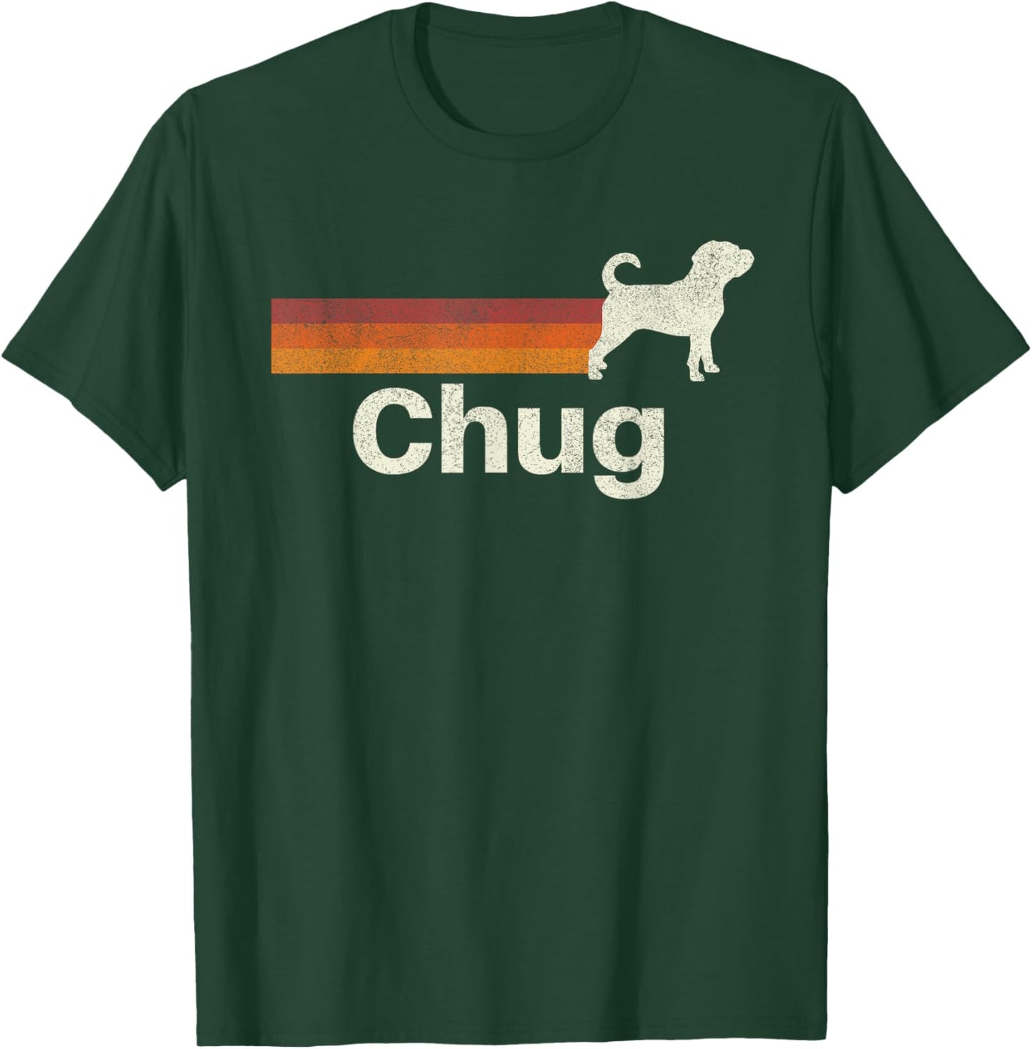 Vintage Chug Retro Mom Dad Dog T-Shirt - T-Shirt | Forest