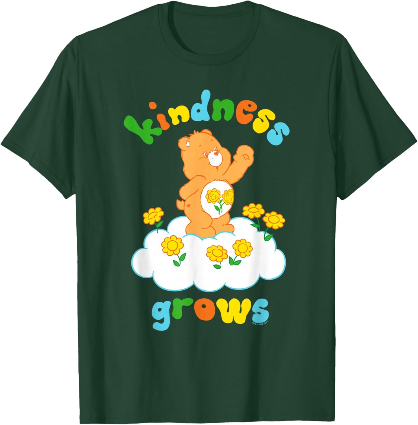 Care Bears Friend Bear Kindness Grows Cute Rainbow Text T-Shirt - T-Shirt | Forest