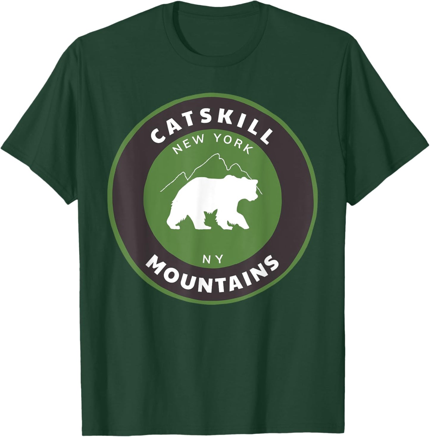 Catskill Mountains New York Forest NY Hiking Bear T-Shirt - T-Shirt | Forest